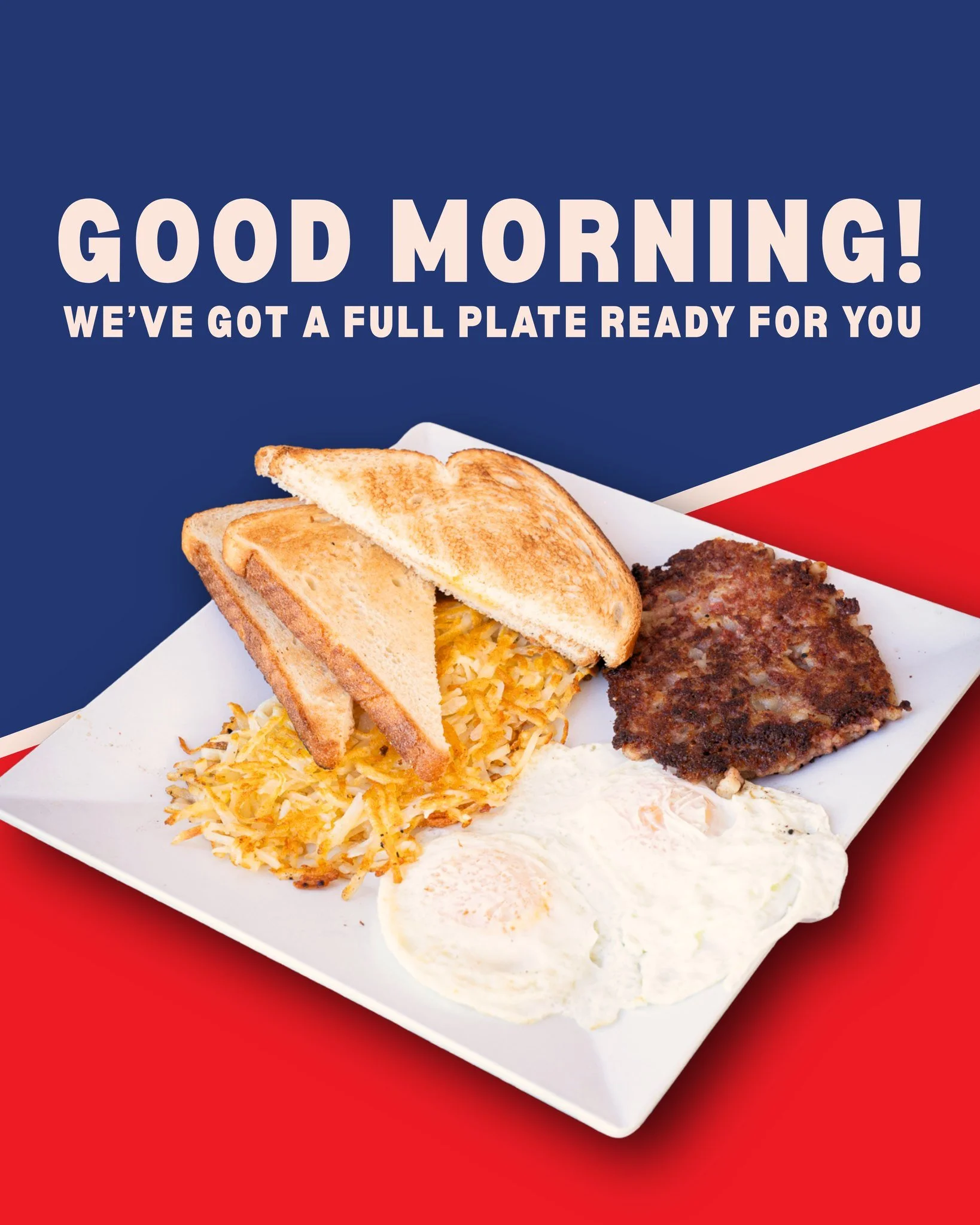 Nothing says good morning like a full plate at Britt's!🍽️