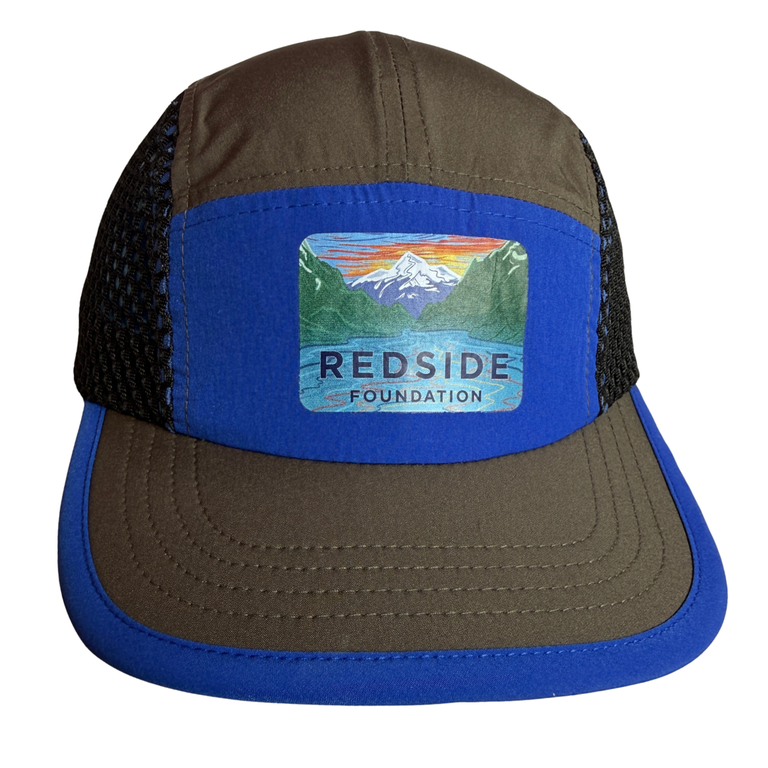 Redside Camp Hat - Dark Grey, Royal Blue Front Panel & Trim