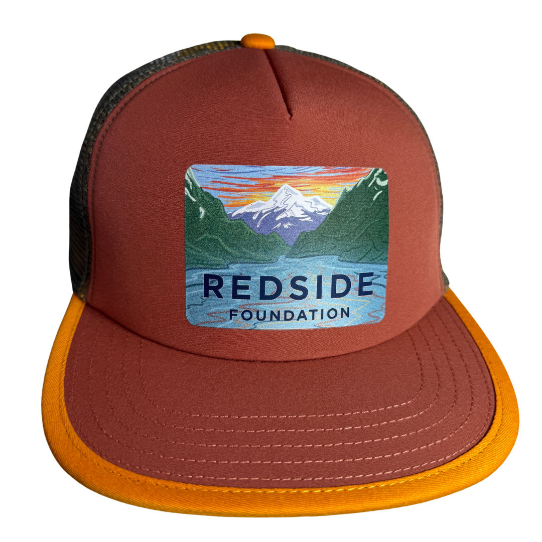 Redside Trucker Hat- Salmon with Sunset Mesh & Trim