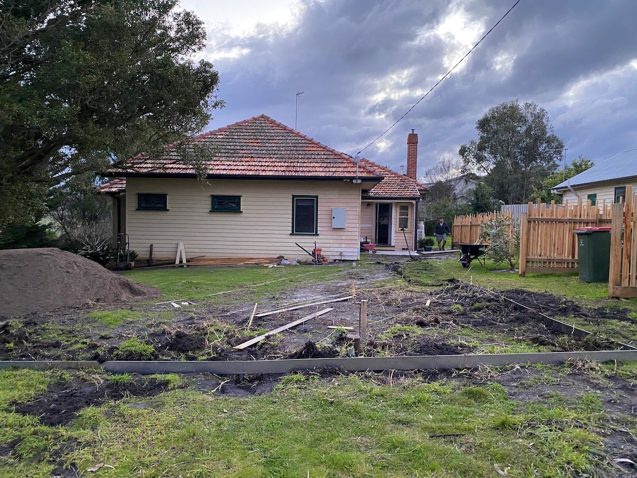 The Diana Street garden in planning phase.