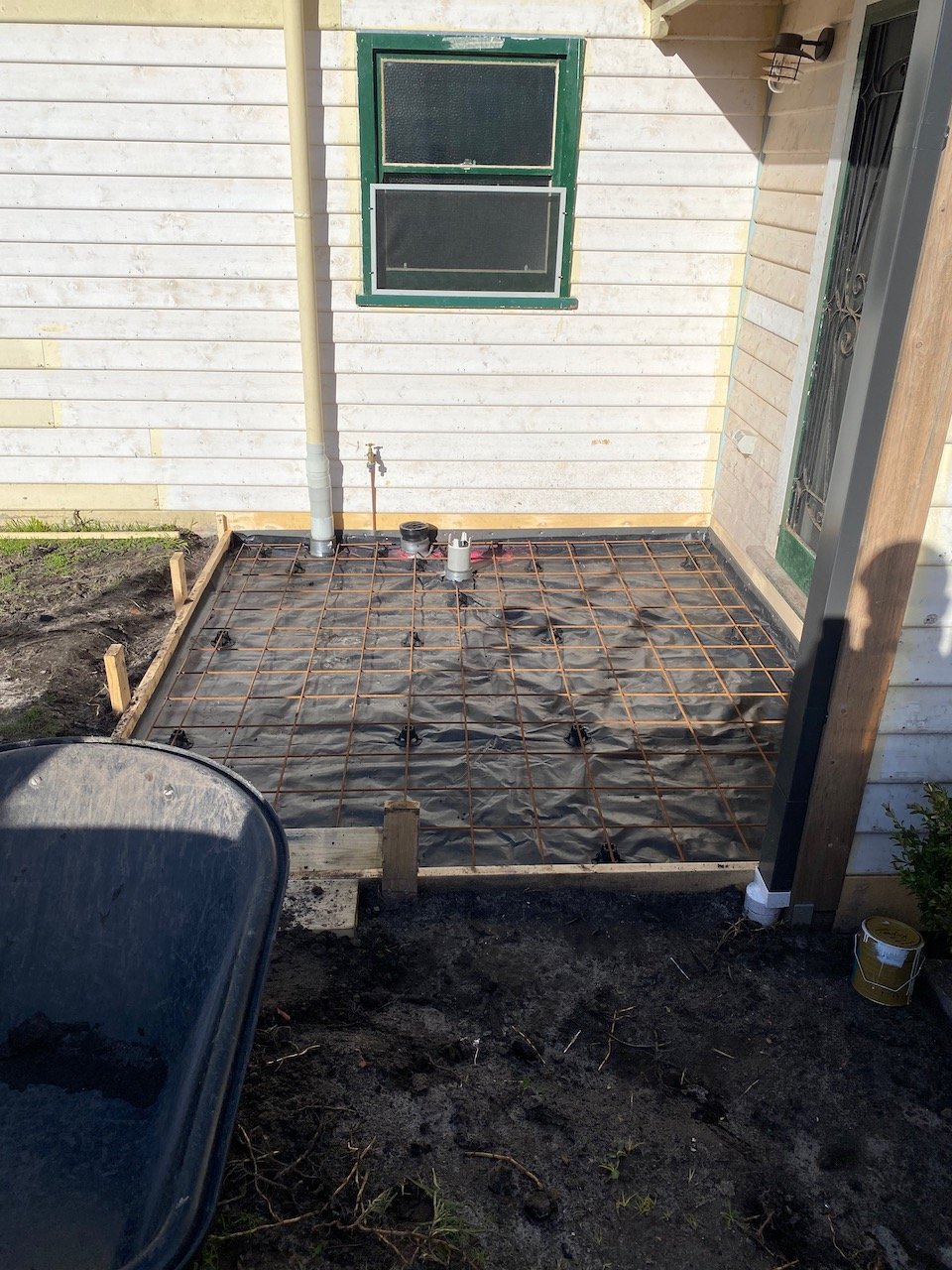 Finishing off the back entrance.