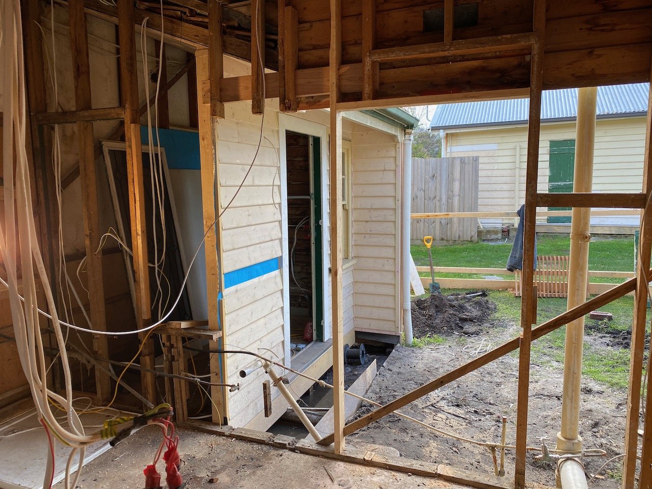 Bathroom demo in progress....