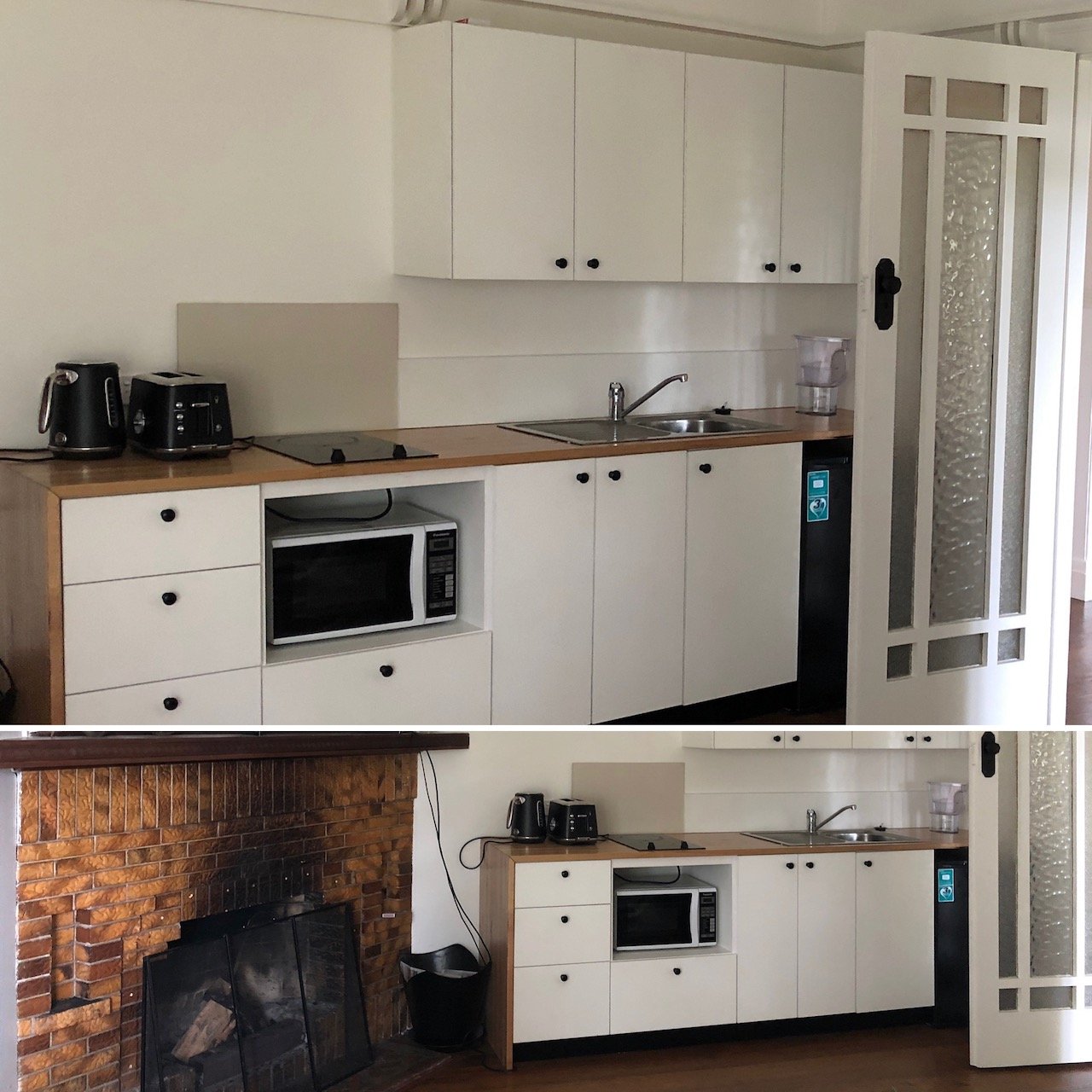 The kitchen in the lounge had to go......