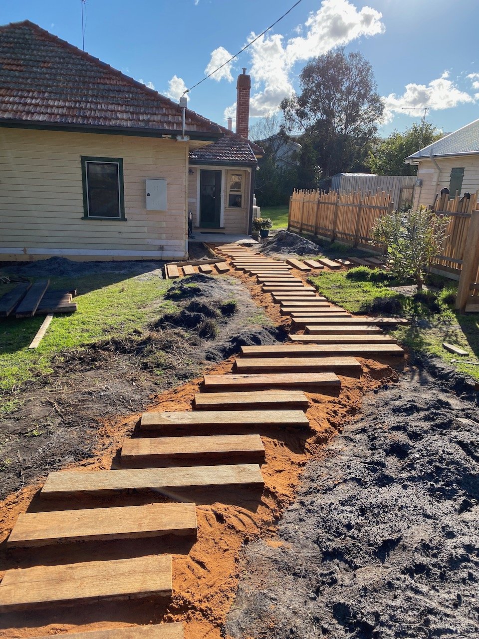 The path takes shape.