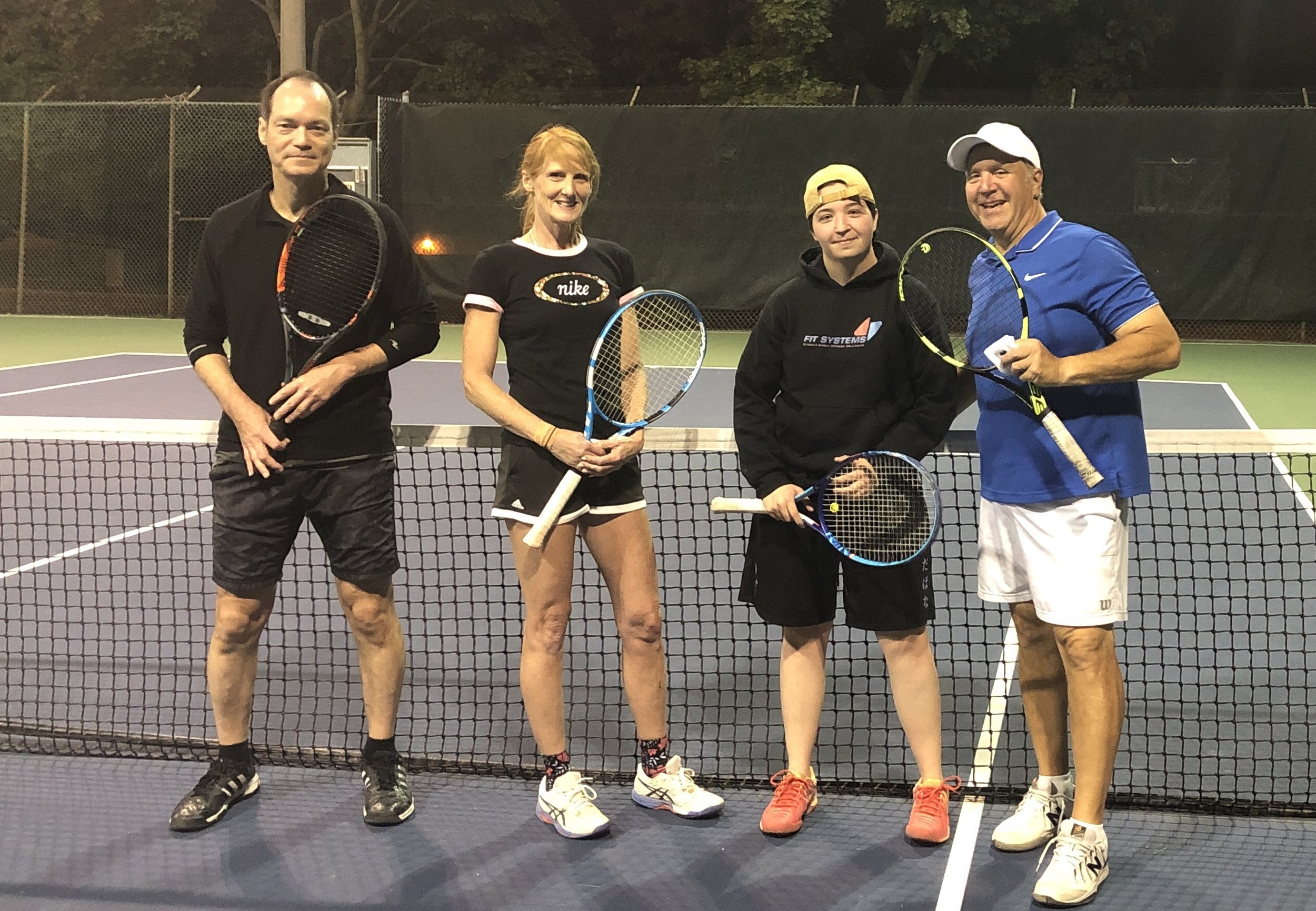 Mixed Doubles winners: Ward and Trish (L), Finalists: Tamara and Paul (R)