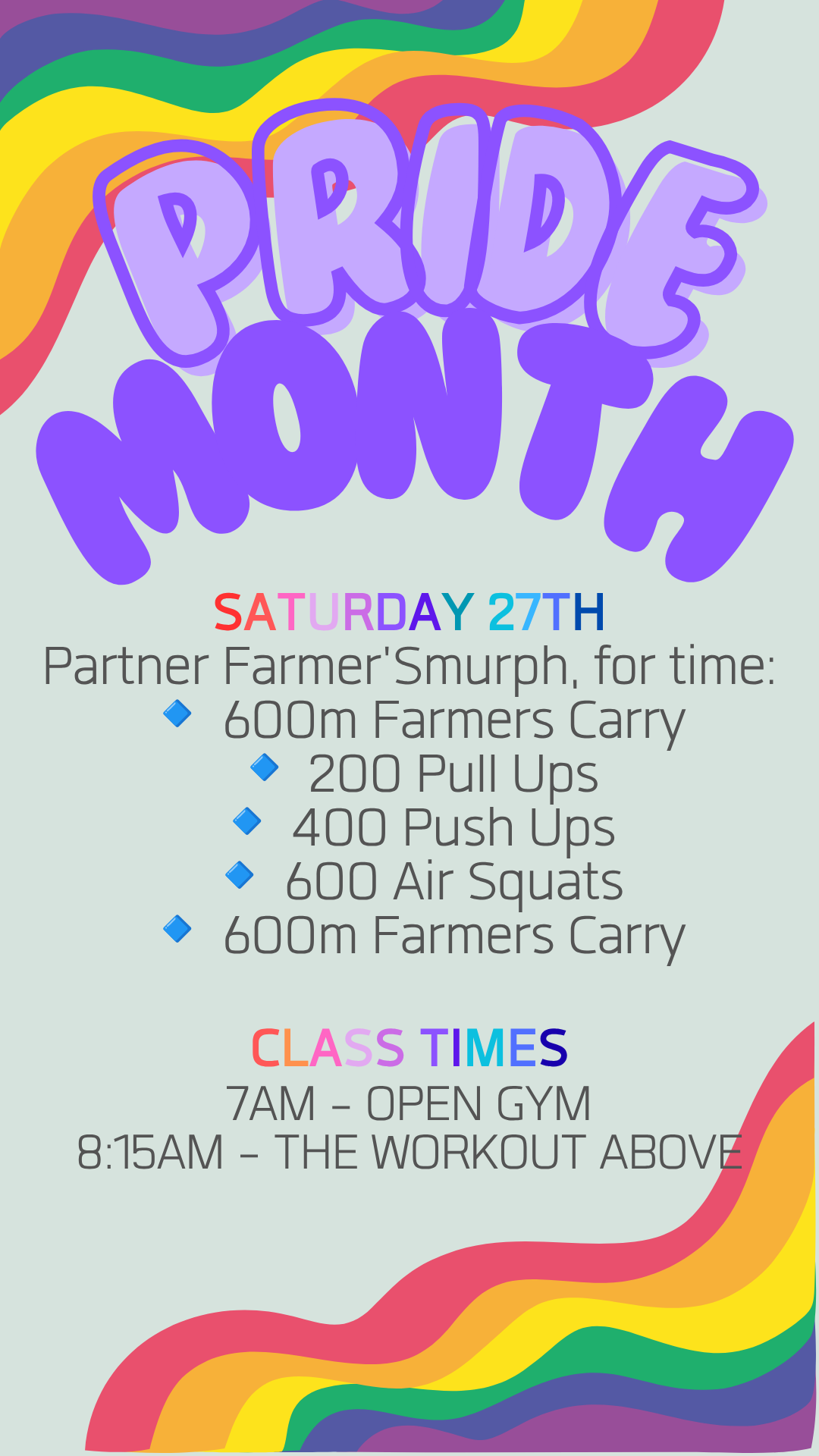 Pride Month WOD