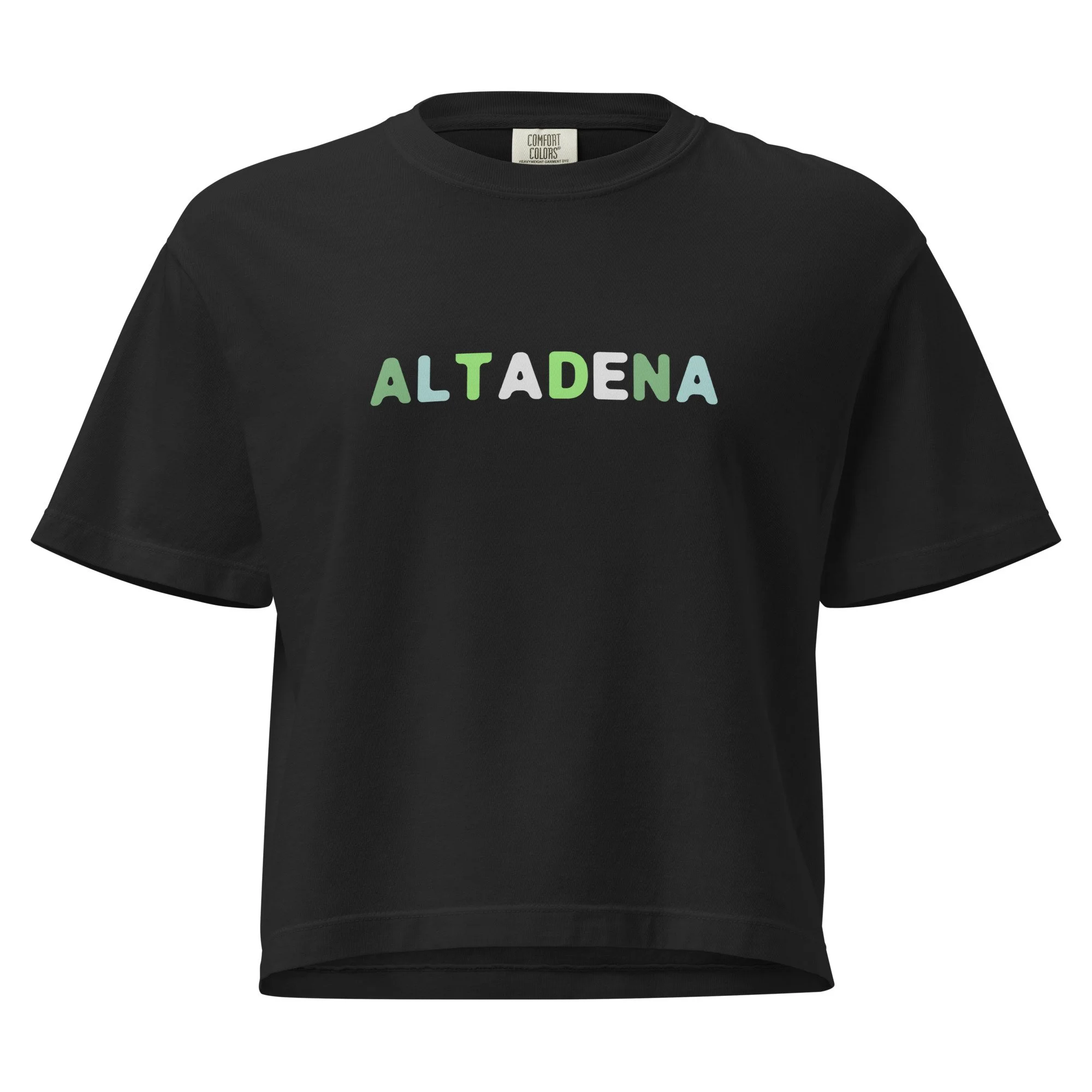 Altadena Shades of Green Boxy Tee