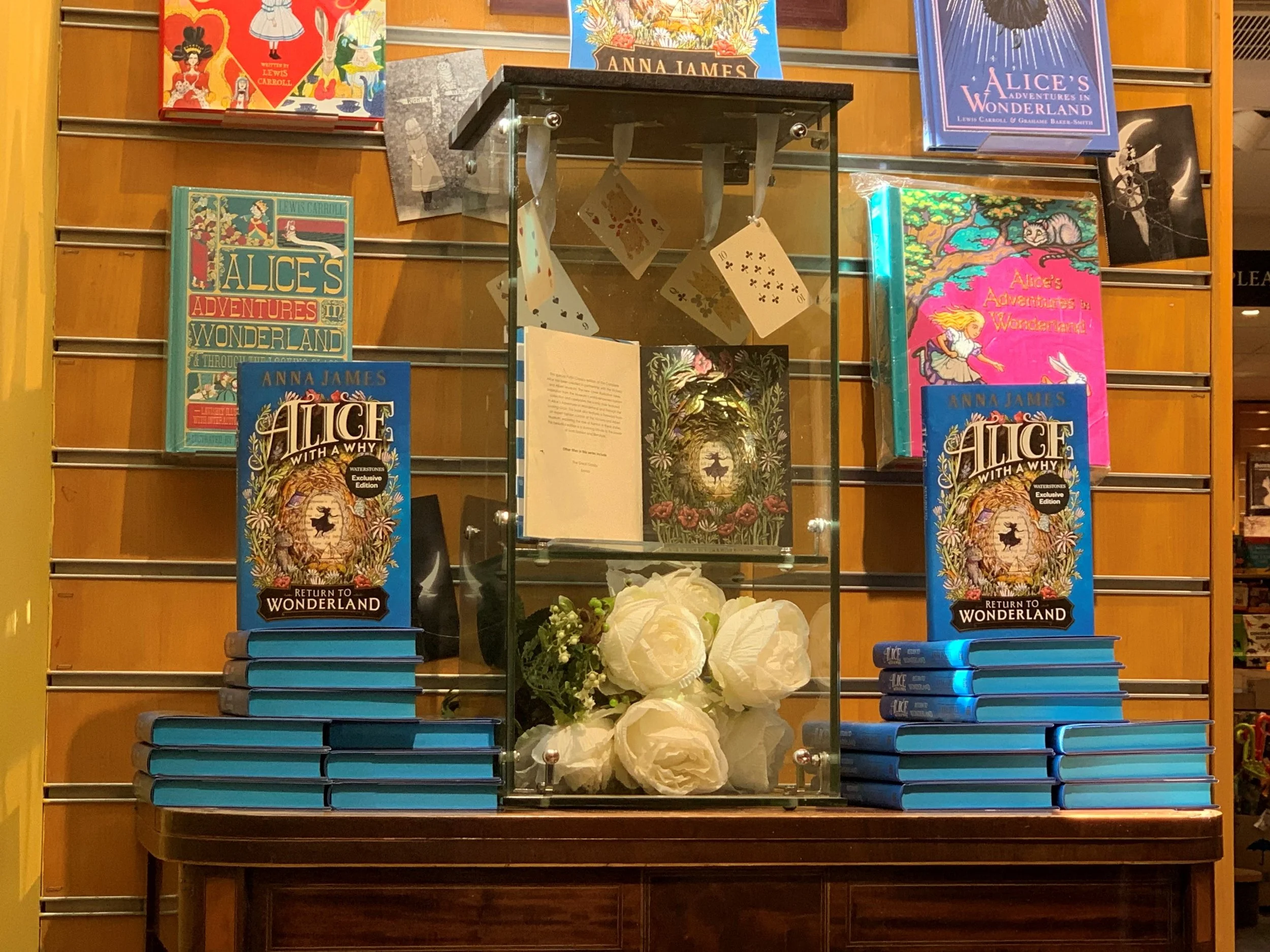 Altered Book display; Blackwell's Books, London, UK