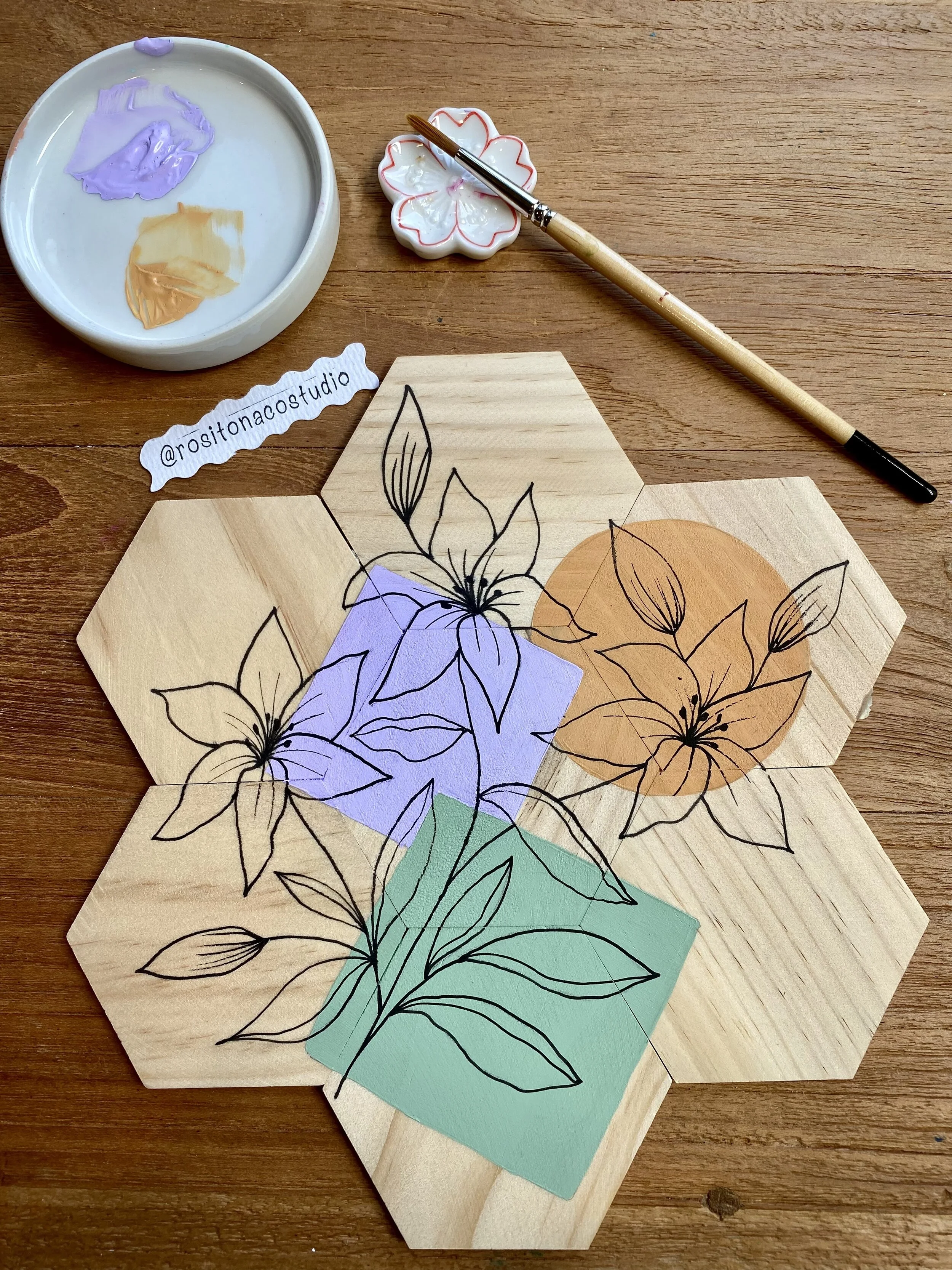 Hexagon Wooden Coasters - Minimalistic Design