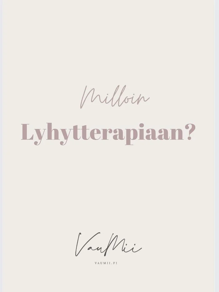 Monelle on ehkä jo itsestään selvää hakeutua psykoterapiaan erilaisissa mielenhaasteissa, mutta tiedätkö milloin apu voisi löytyä lyhytterapiasta?
🏄‍♀️Lyhytterapia soveltuu hyvin akuutteihin elä