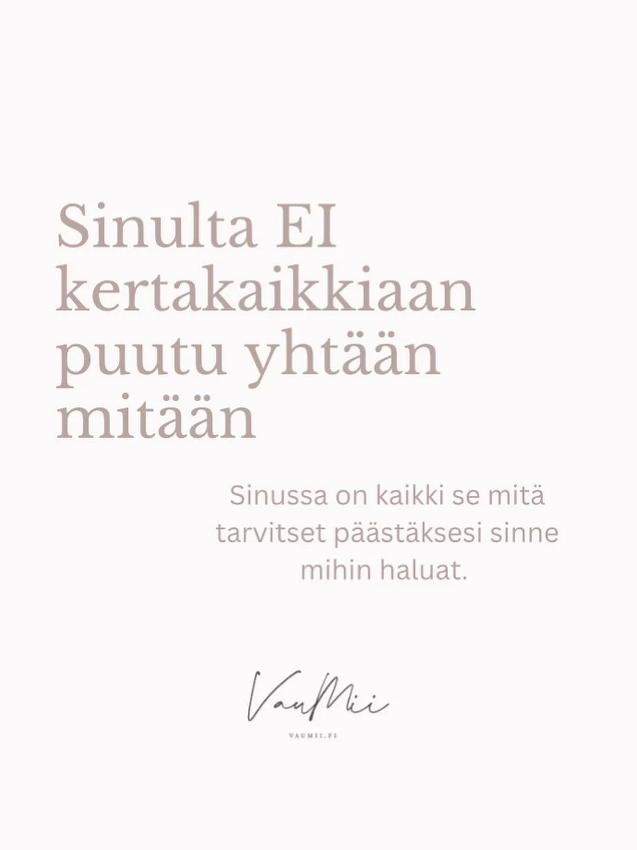 Tied&auml;tk&ouml; sen tunteen, kun mik&auml;&auml;n ei riit&auml;?

Vaikka kaikkesi yrit&auml;t, niin et koskaan ole tarpeeksi? 

Vaikka mit&auml; teet, et koskaan yll&auml; vaatimuksiisi?

Ja tuntuu kuin sinulta puuttuisi jotakin sellaista mit&auml