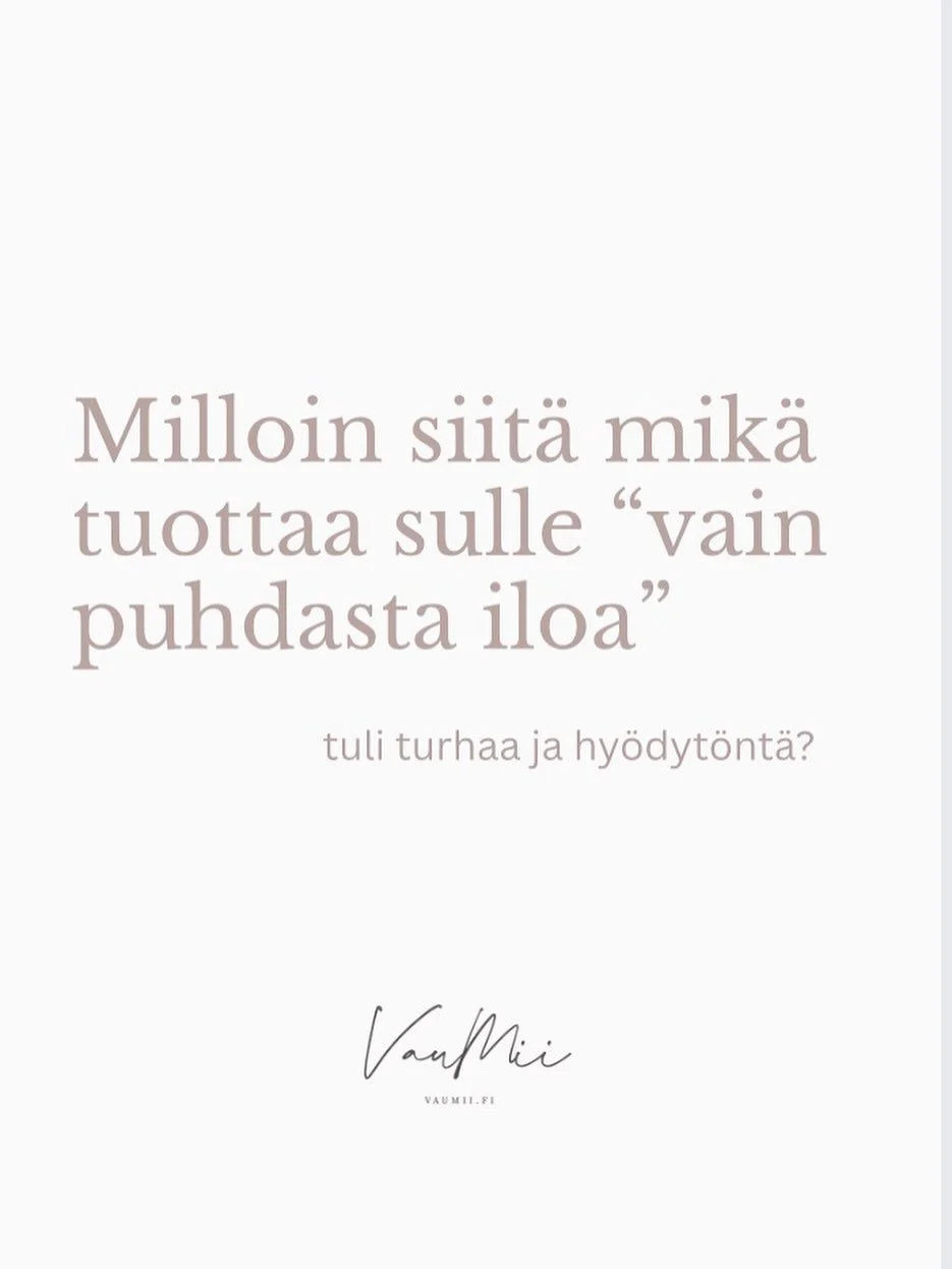 Kun sun p&auml;iv&auml;&auml;n mahtuu kyll&auml; monenlaista t&auml;rke&auml;&auml;; oman itsen ja ty&ouml;n kehitt&auml;mist&auml;, kaikenlaista yleishy&ouml;dyllist&auml;, terveellist&auml; ja eteenp&auml;in viev&auml;&auml;, suositusten mukaista j