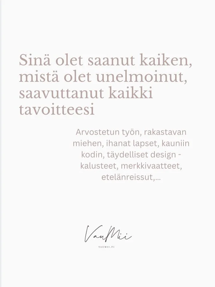 Kun ulkoisesti kaikki on hyvin tai jopa t&auml;ydellist&auml;, mutta sis&auml;isesti olo on levoton, ahdistunut, &auml;rsyyntynyt ja tyytym&auml;t&ouml;n.

Pienet asiat saavat kohtuuttomat mittasuhteet. 

Ja on mahdotonta olla vain ja hellitt&auml;&a