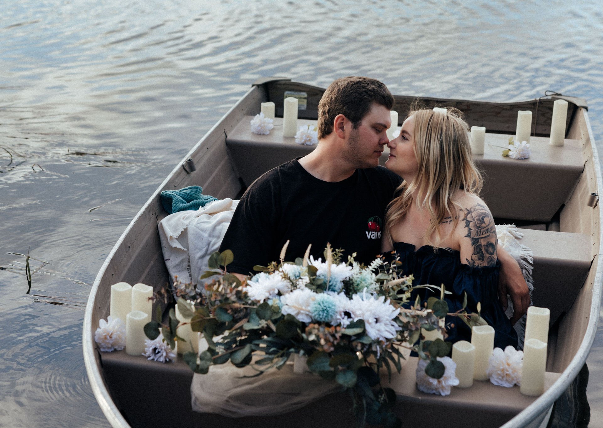 Canoe Couples Photoshoot in Alberta