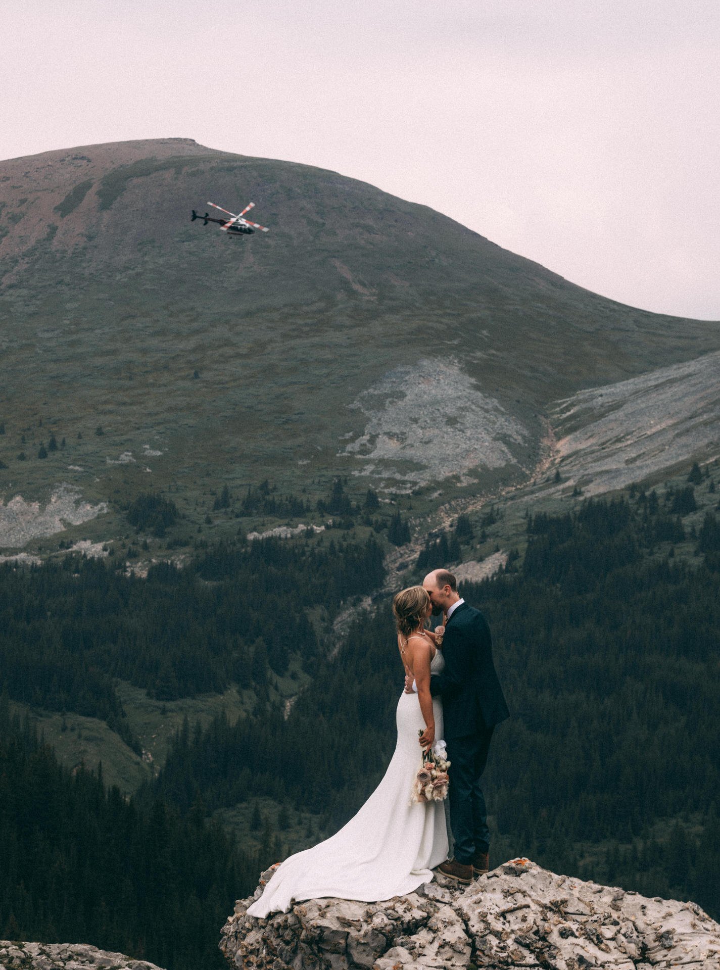 banff / canmore helicopter elopement in the rockies