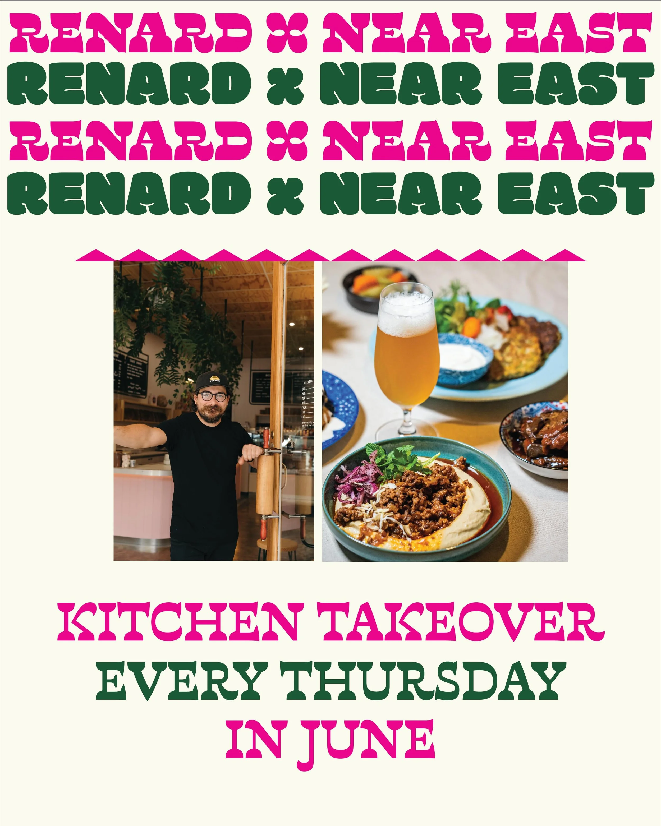 Oz from @neareastkitchen returns to our kitchen this Thursday (and every Thursday in June!)

He&rsquo;ll be sharing with us his Turkish flavours sure to warm your souls this winter. 

We&rsquo;ll be pairing up some cocktails and wine to keep you hydr