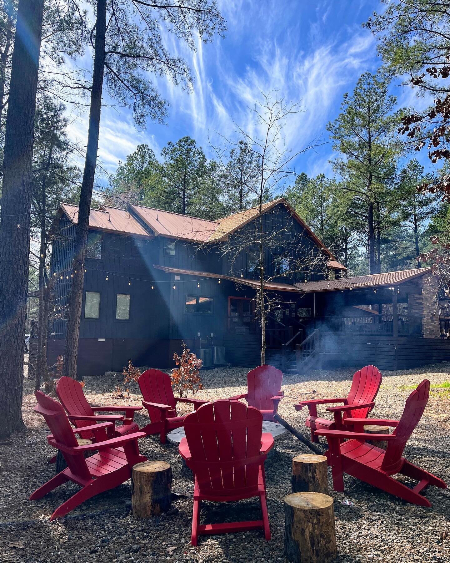 our first trip to broken bow with friends was a success! 🥾 the weather was perfect for hiking and hot tubbing and marshmallow roasting. the kids can&rsquo;t wait to go back!