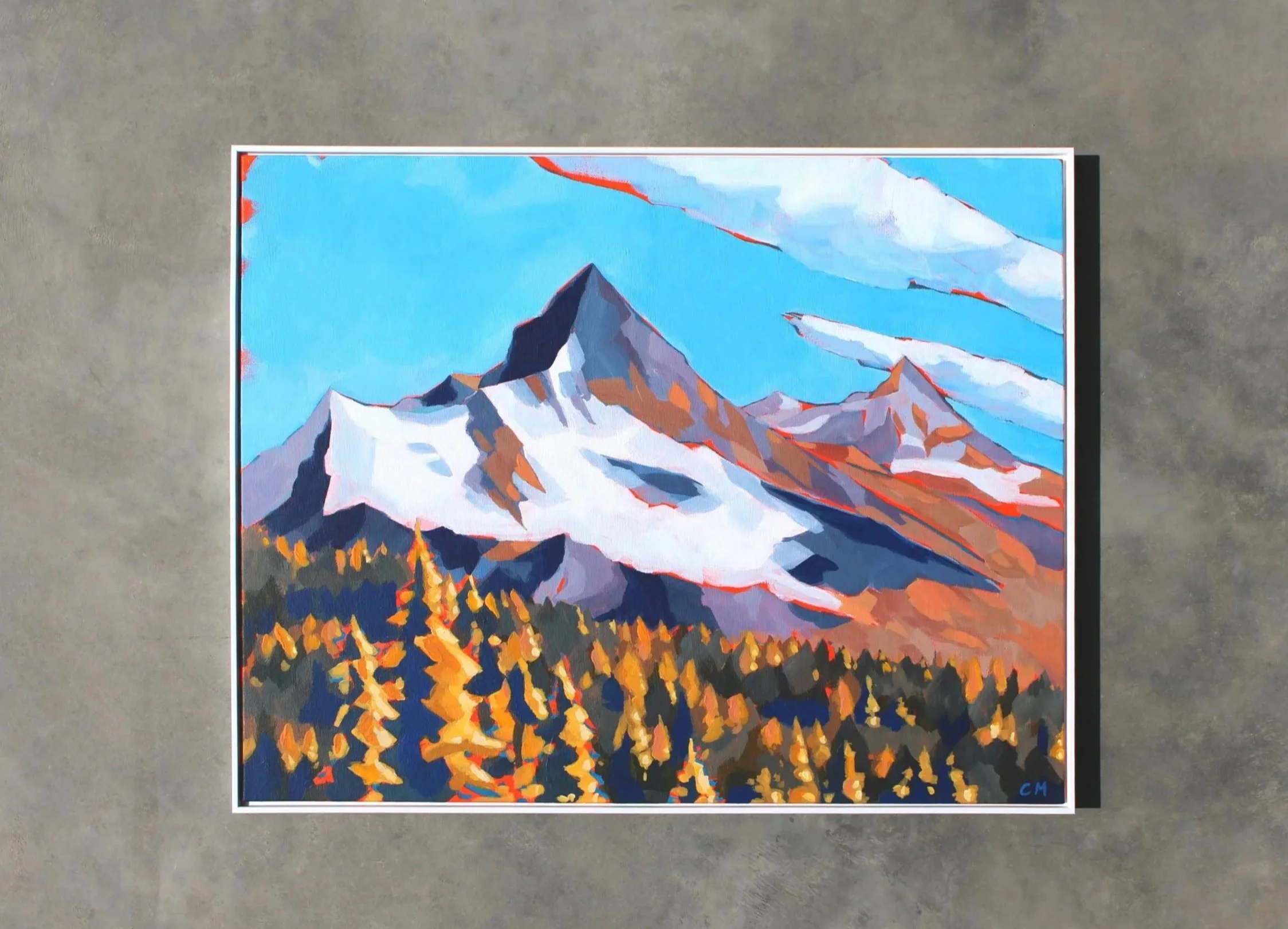 Weisshorn | 40x50 cm | Acrylic on Cardboard