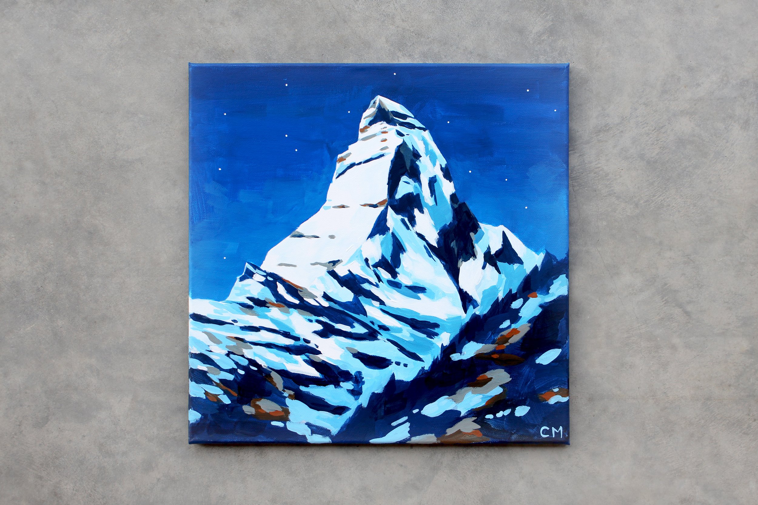 Cervin de nuit | 40 x 40 cm