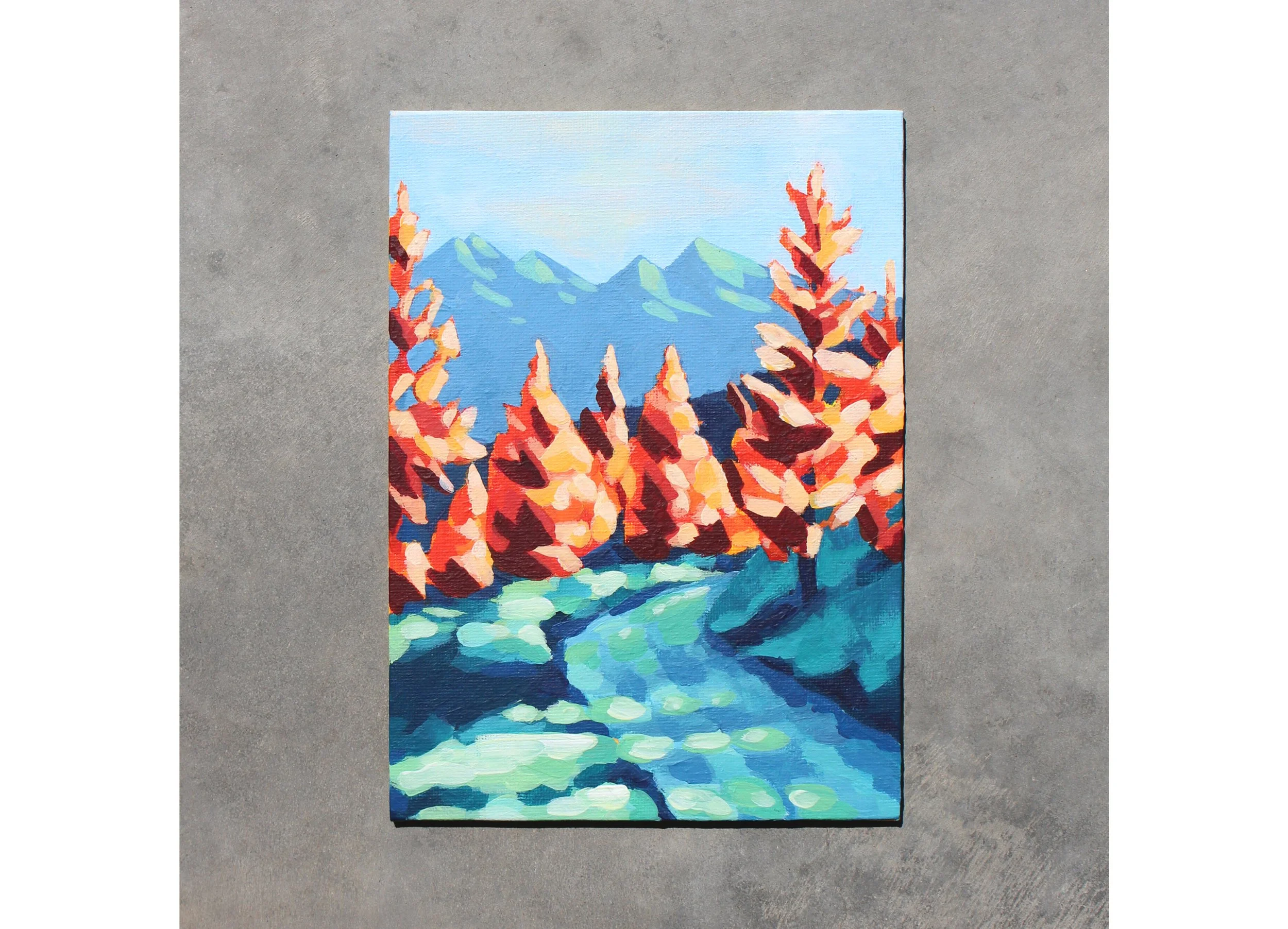 La forêt de St-Luc en automne 1 | 14.5 x 21 cm (framed)