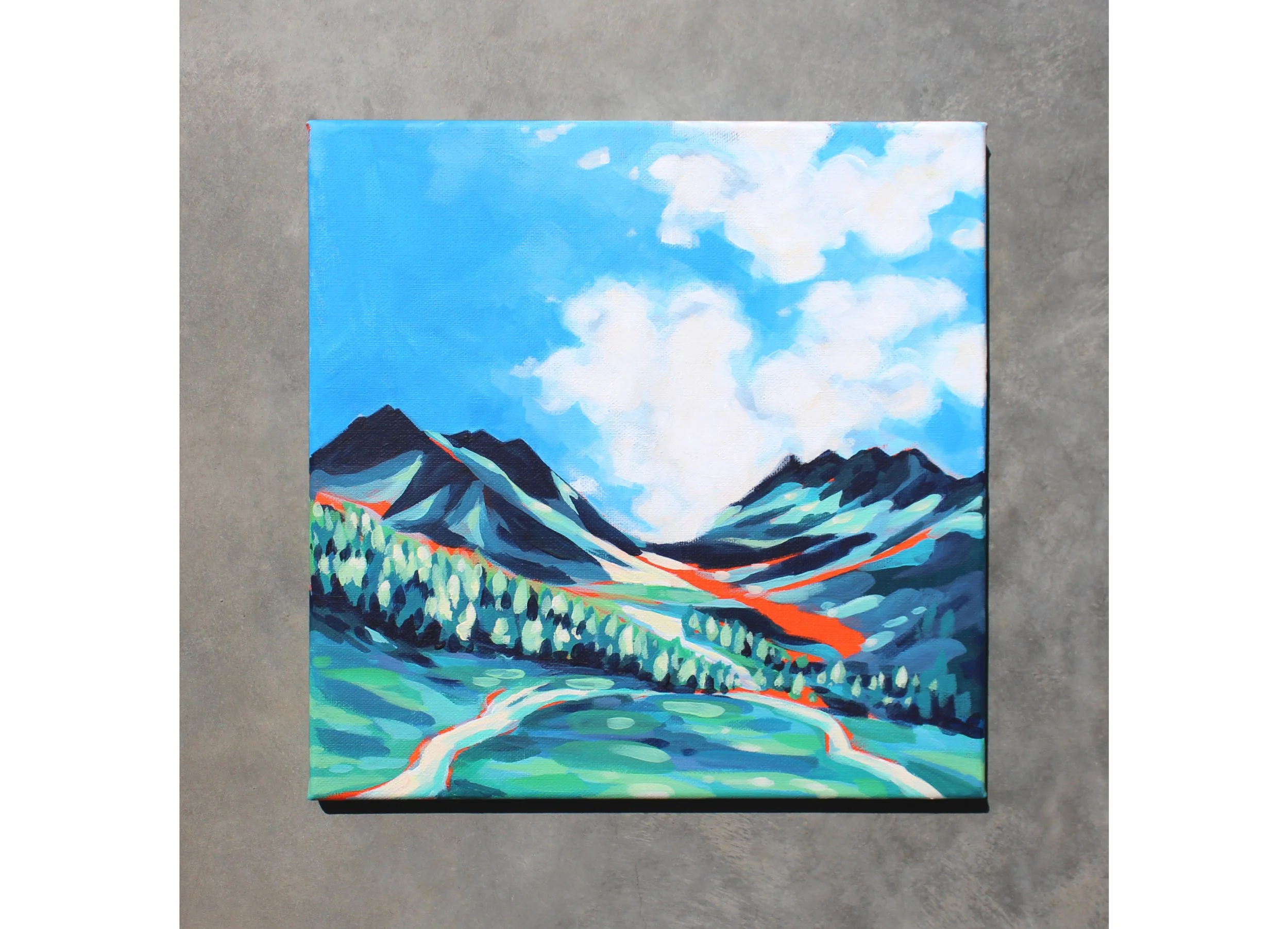 Sur le sentier des planètes (St-Luc) | 30 x 30 cm (framed)