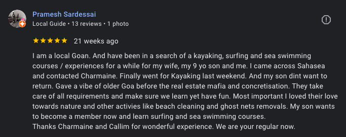 sahasea review from local