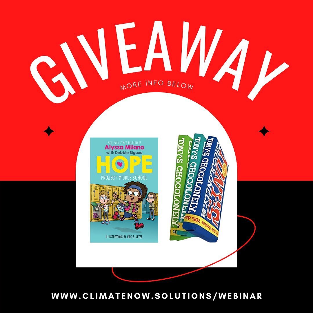 GIVEAWAY!! We are hosting a raffle of special prize packages from our webinar partners milano_alyssa and @tonyschocolonely !

15 people will receive special editions of Alyssa Milano&rsquo;s newest book &ldquo;Hope&rdquo; and a special chocolate surp