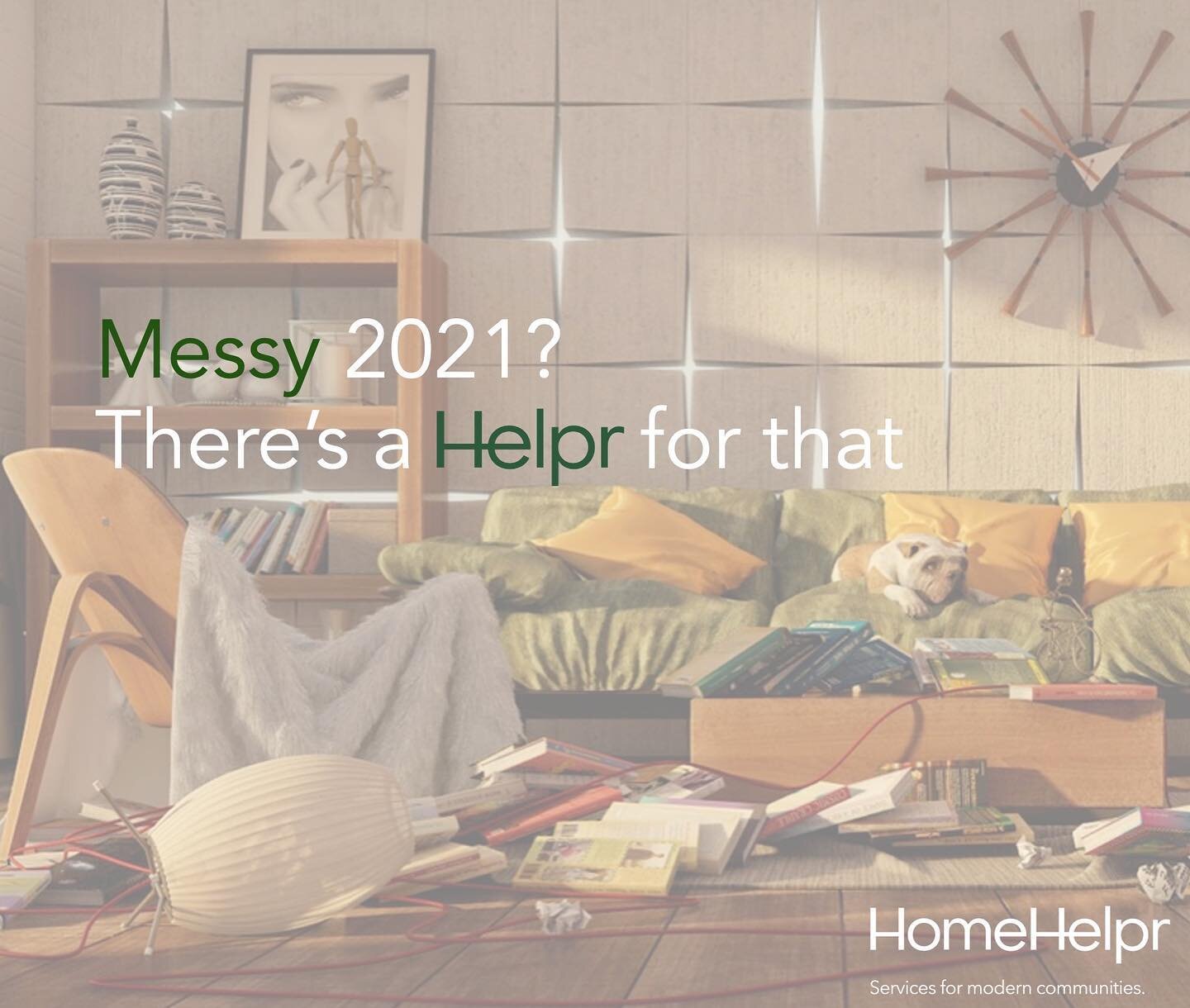 We get it, 2021 was pretty rough. Luckily, we have Helprs that can deal with the mess so you can stay focused on making 2022 way better. #cleaningservices #mobileservices #HomeHelpr