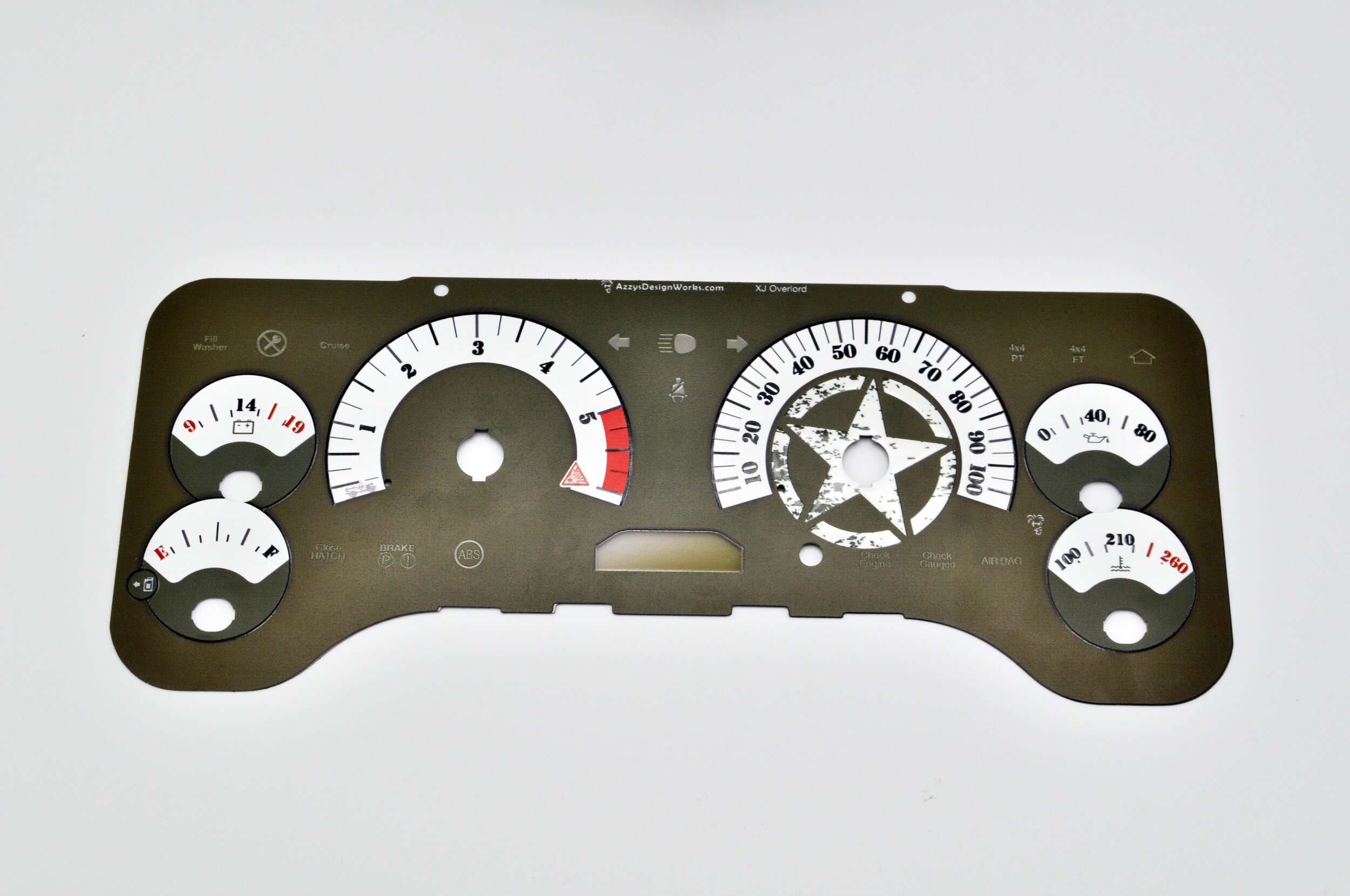 Cherokee XJ [97+] Gauge Face Kit Rally (Carbon) — Azzy's Design Works