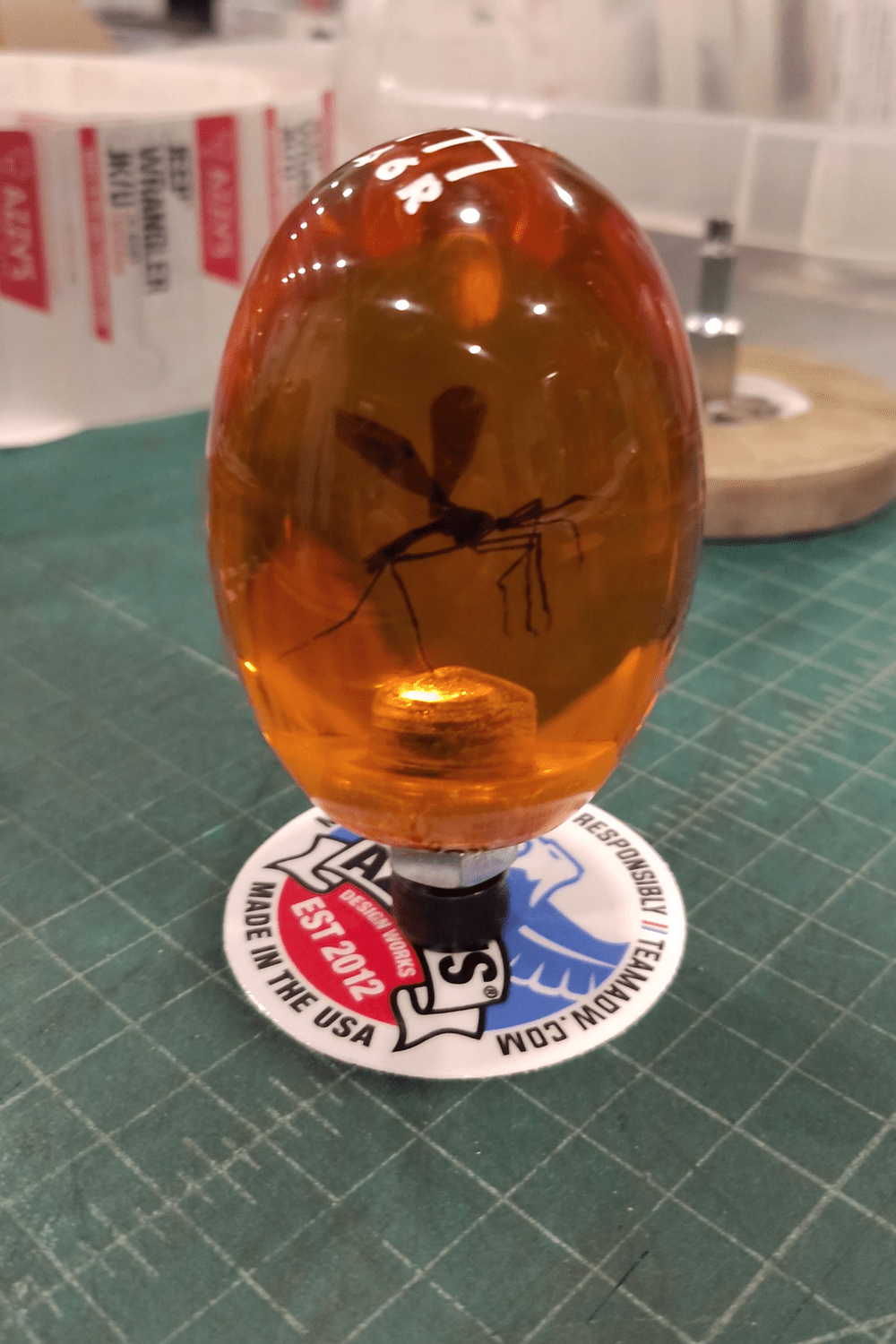 Amber Fossil Shift knob for Jurassic Park Jeeps — Azzy's Design Works