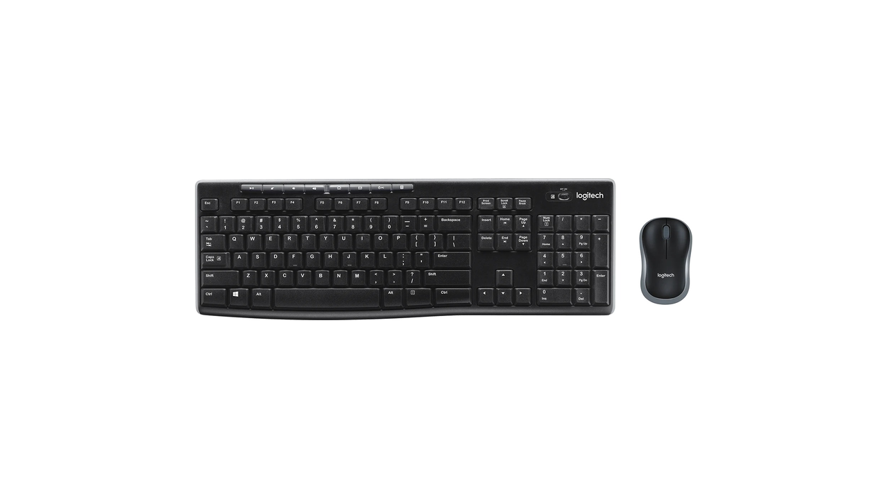 Logitech MK270 Wireless Keyboard and Mouse Combo, Black (920-004536)