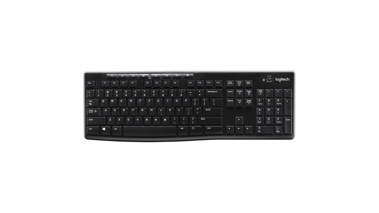 Logitech K270 Wireless Keyboard, Black (920-003051)