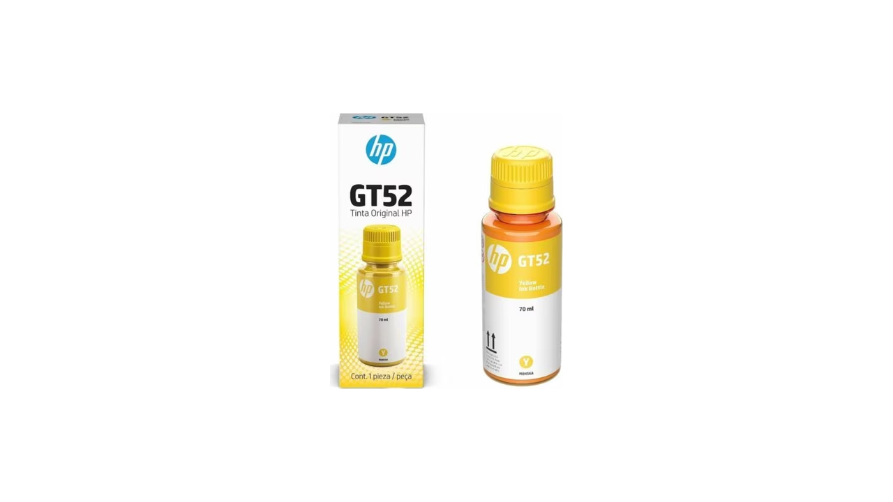 HP M0H56AL (GT52) Yellow Ink Bottle, 70 ml