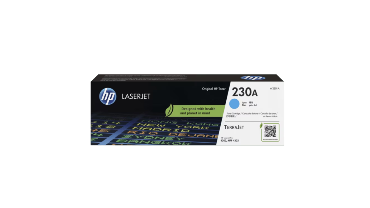 HP 230A Cyan Original LaserJet Toner Cartridge - W2301A
