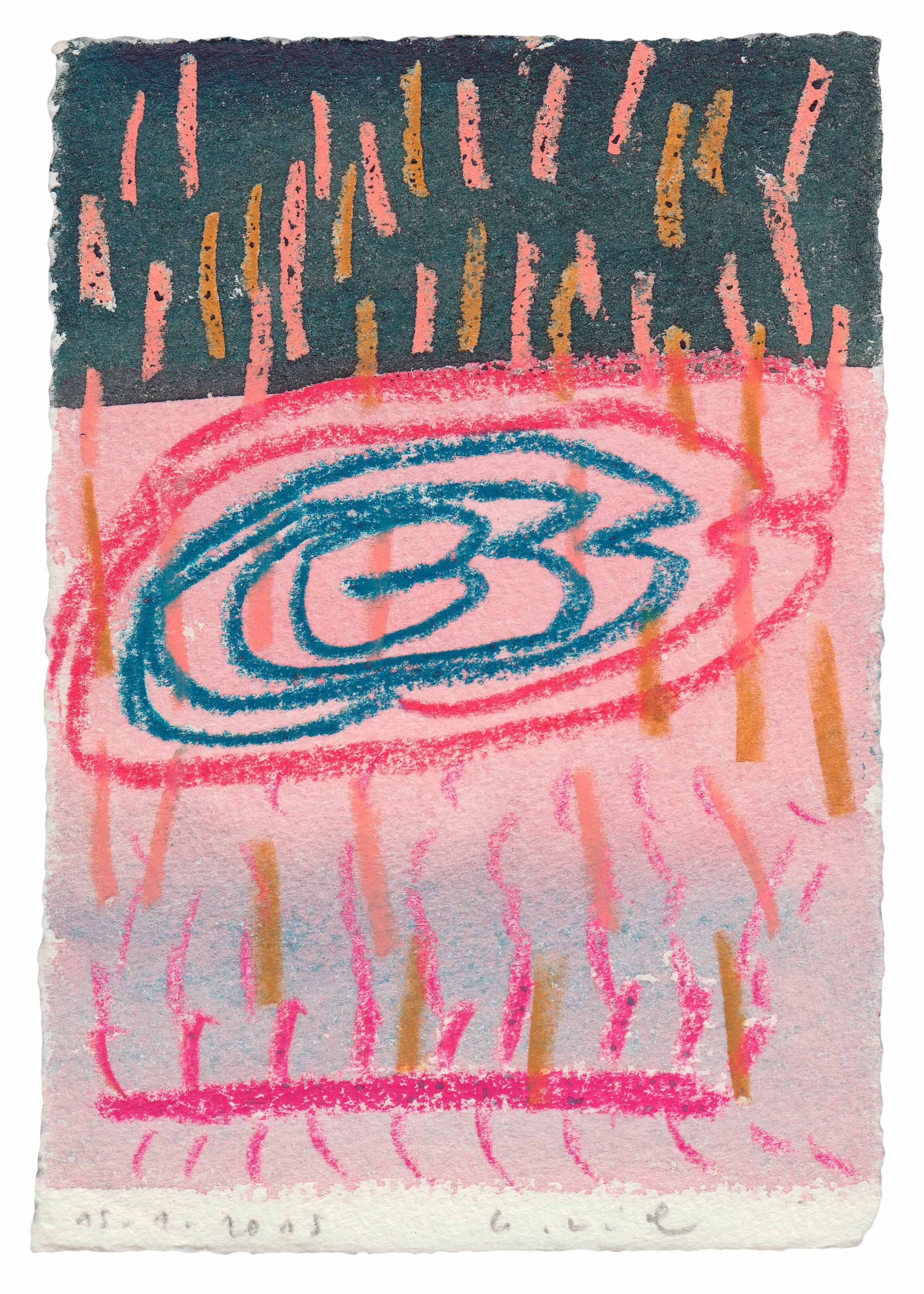  13 × 9 cm, Oil-pastel and Aquarell on Paper, 2015 