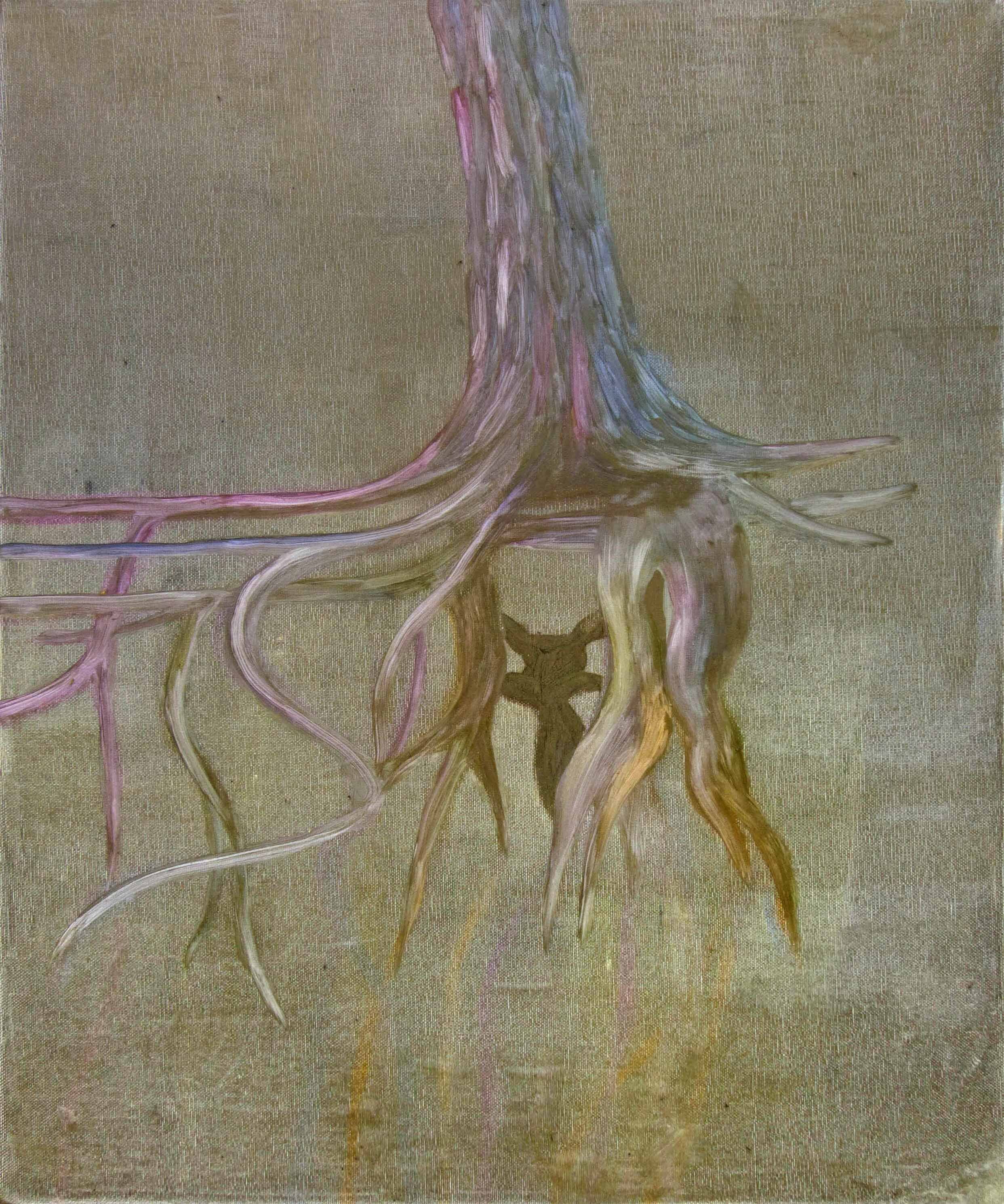  Gabija Vidrinskaitė, “Roots”  60 × 50 cm, Oil on Canvas, 2018 
