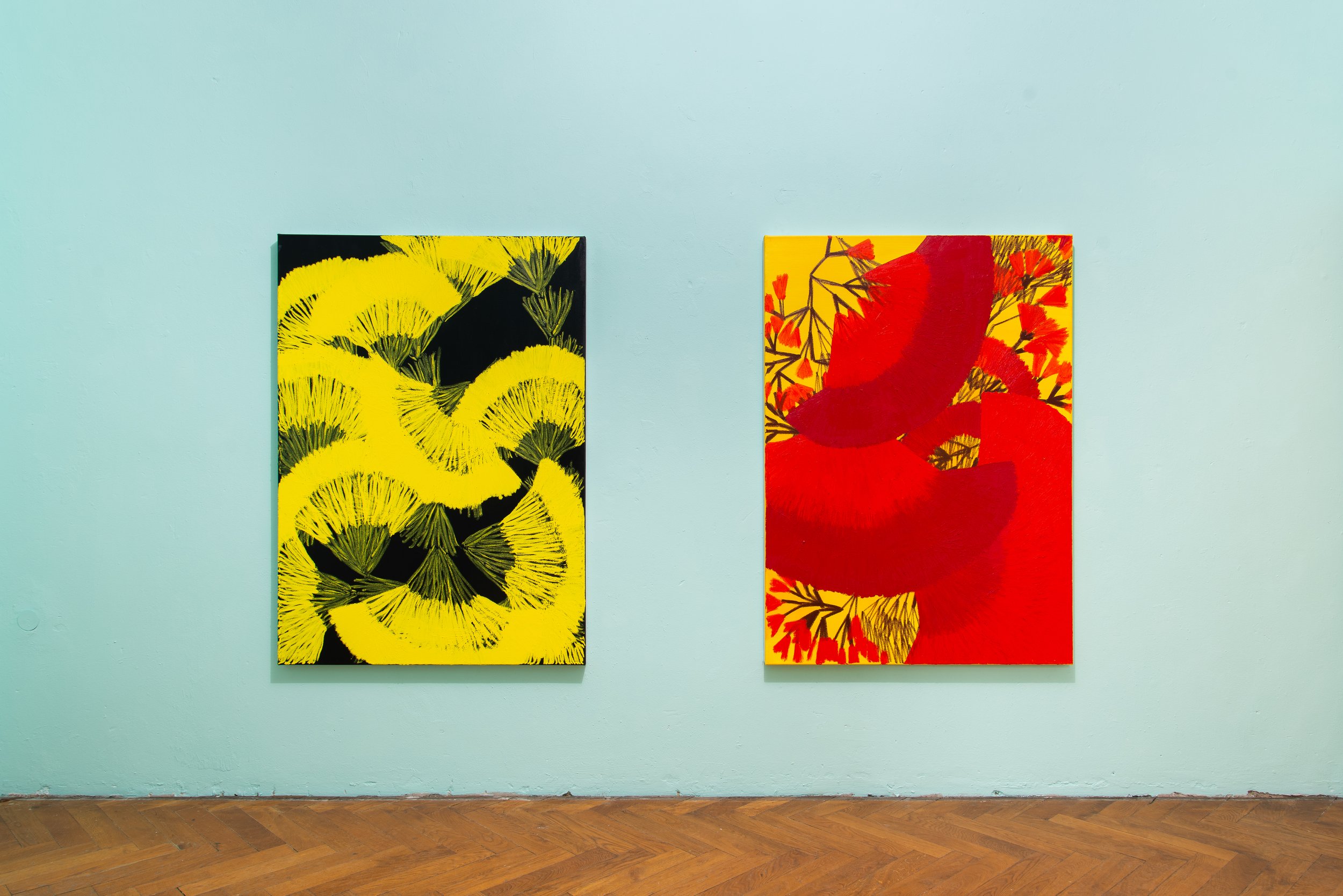 Gabija Vidrinskaitė, “Dandelion” &amp; “Sorbus”  140 × 100 cm, Oil on Canvas, 2022 