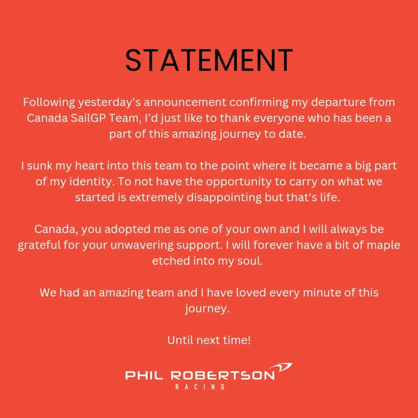 Statement 👆
Thanks for your support
Merci &agrave; tous 🇨🇦