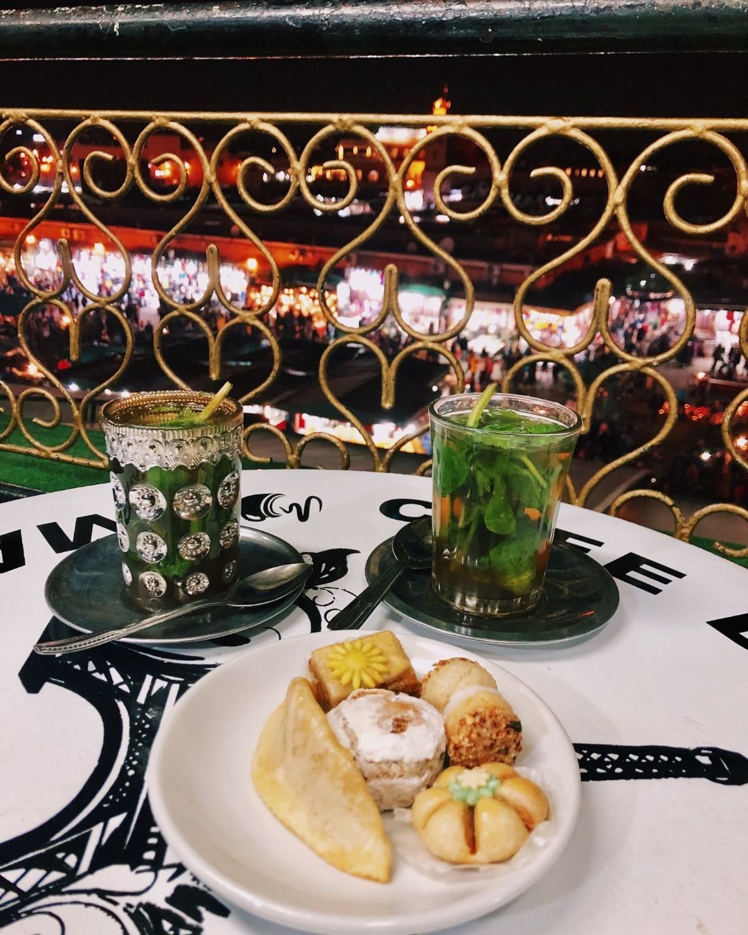 Mint tea and Moroccan sweets&mdash;This is something that is very common to find during your time in Morocco. Here are a few ones to look out for while you visit!

1. Kaab el Ghazal (Gazelle Horns). These are crescent shaped and are filled with a swe