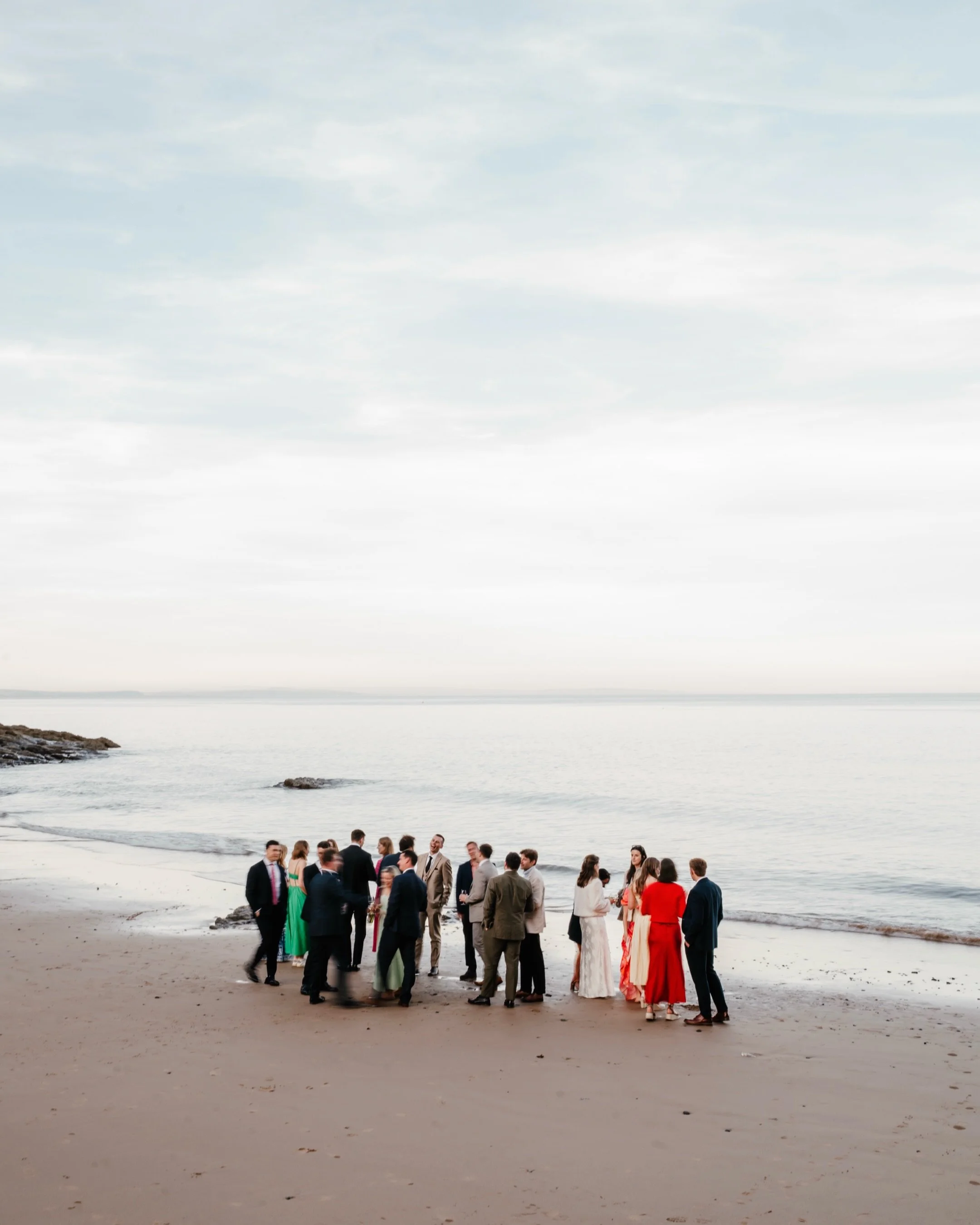 Lizzie &amp; Max, the beach house edition

After their legal ceremony with close family in Bristol, Lizzie and Max celebrated with their best friends on the Welsh coast in a private house on a secluded cove near Tenby.

To photograph their legal wedd