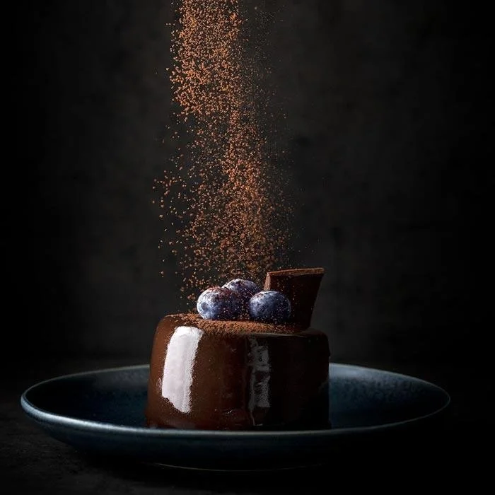 Sobremesa de chocolate para restauração