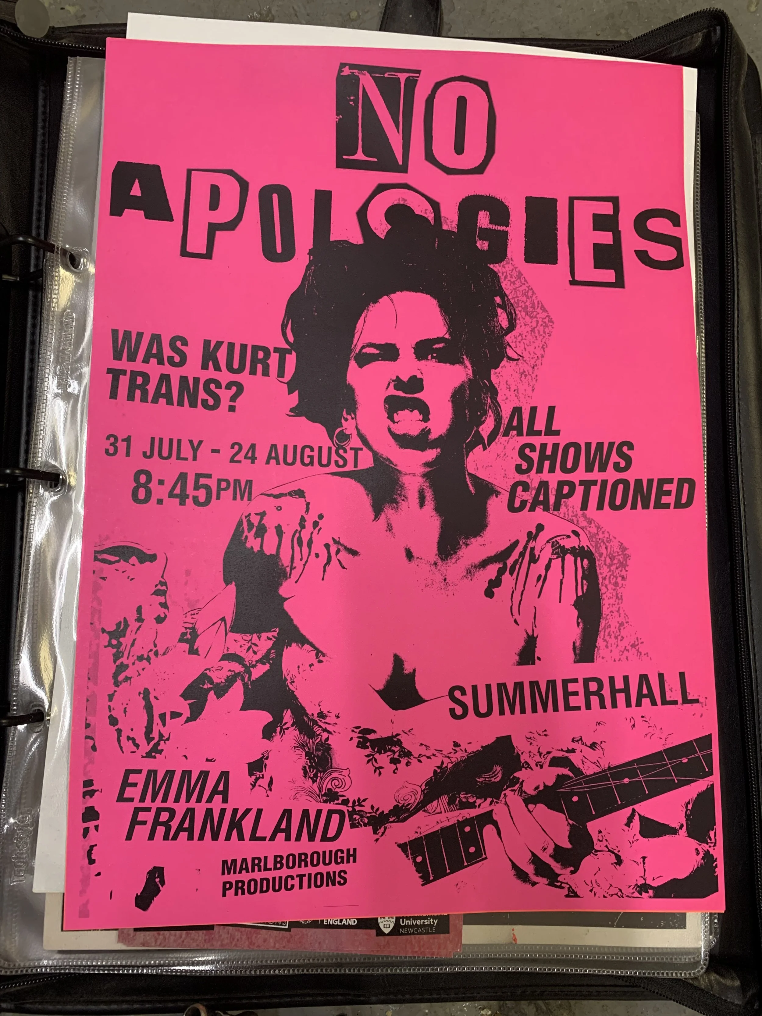 No Apologies, 2025 (Design, Keir Cooper & Charlie Wood)