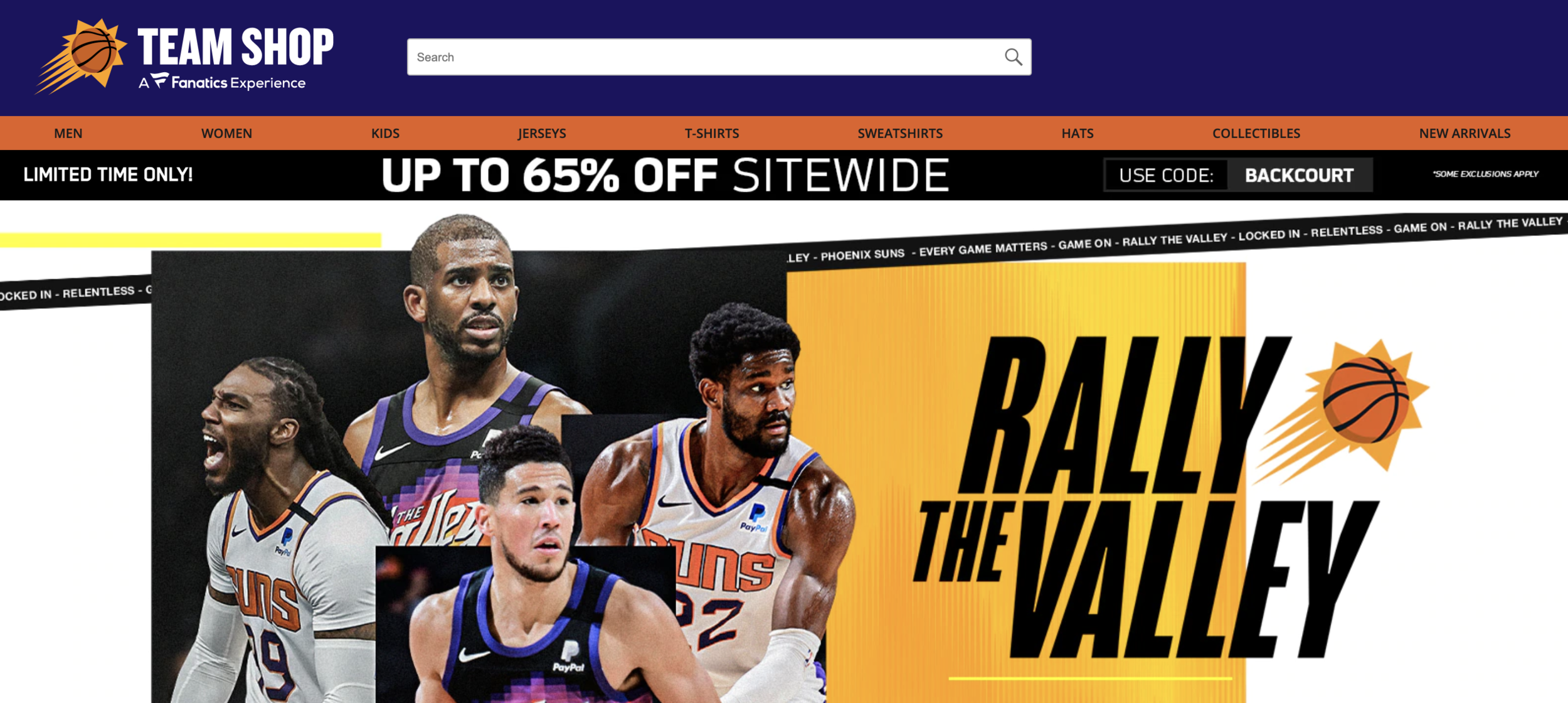 Suns Team Shop Apparel Photo Gallery