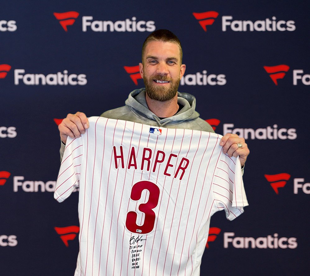 Lids Bryce Harper Philadelphia Phillies Autographed Fanatics