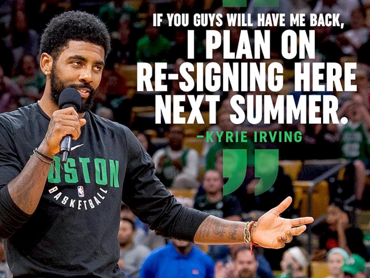 Booing Kyrie will save the season for Celtics fans