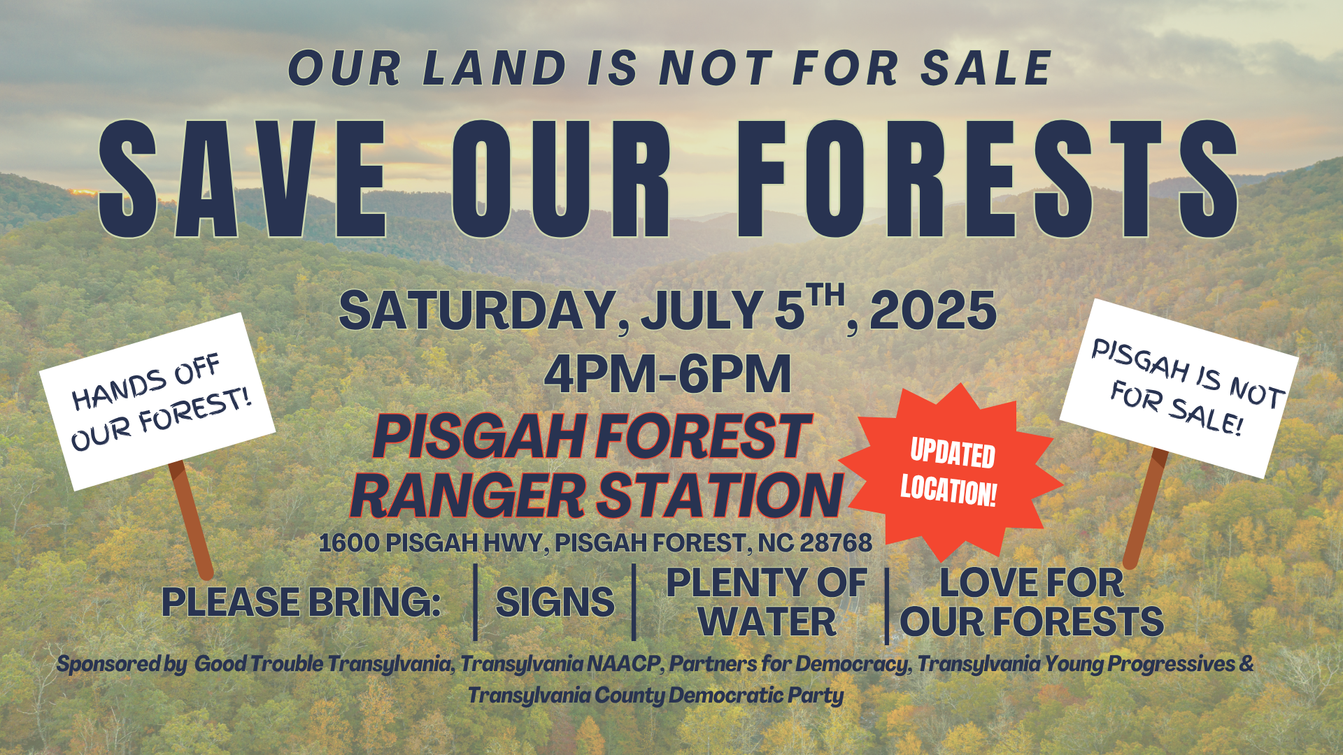 Save Our Forest: Protest to Protect Public Lands — Transylvania County ...