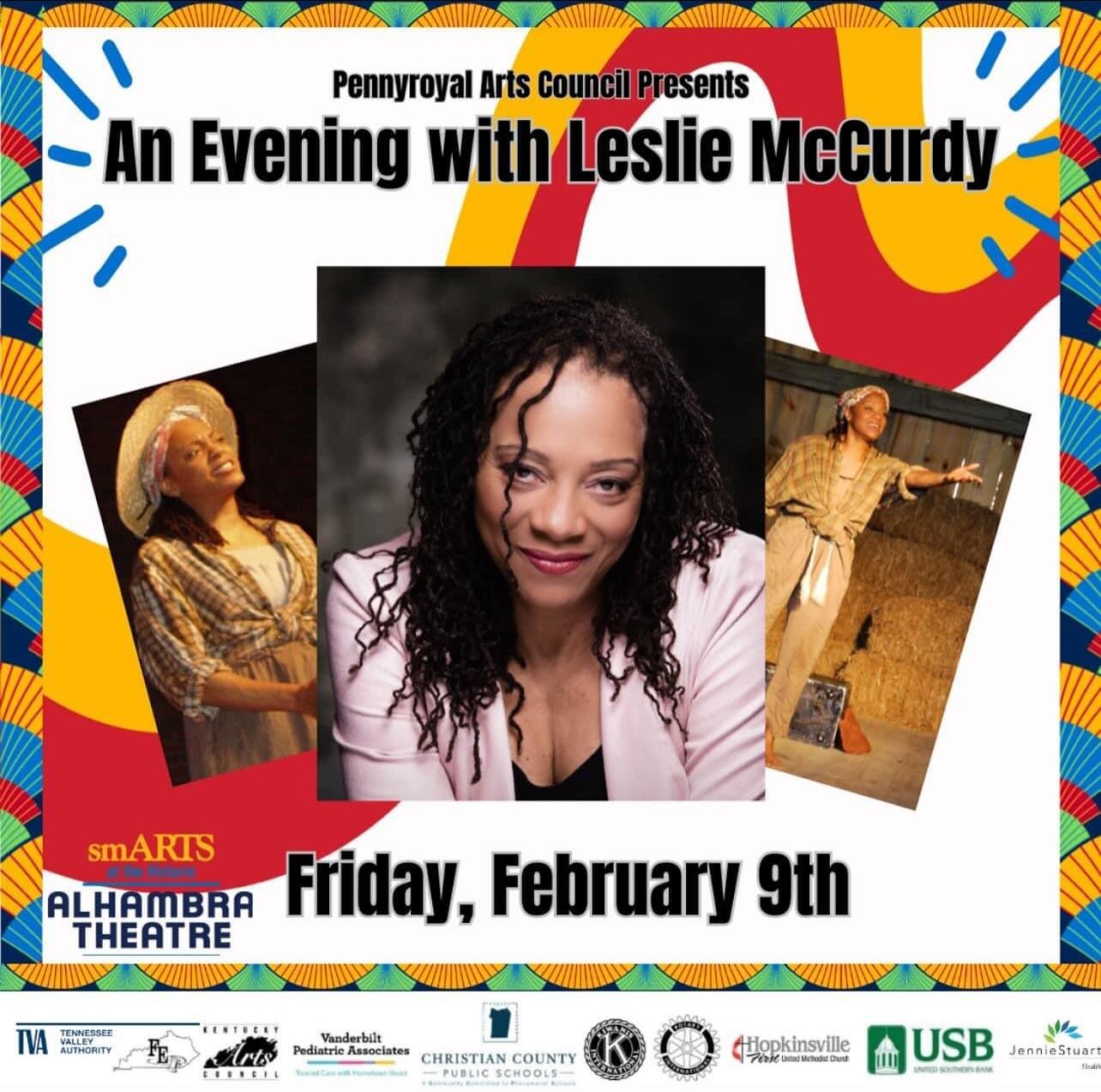 Have you ever watched a performance and had questions you were dying to ask the actor? Well now&rsquo;s your chance! On February 9th at 6pm, join us upstairs in The Hall at the Historic Alhambra Theatre for an evening with actor Leslie McCurdy. She w