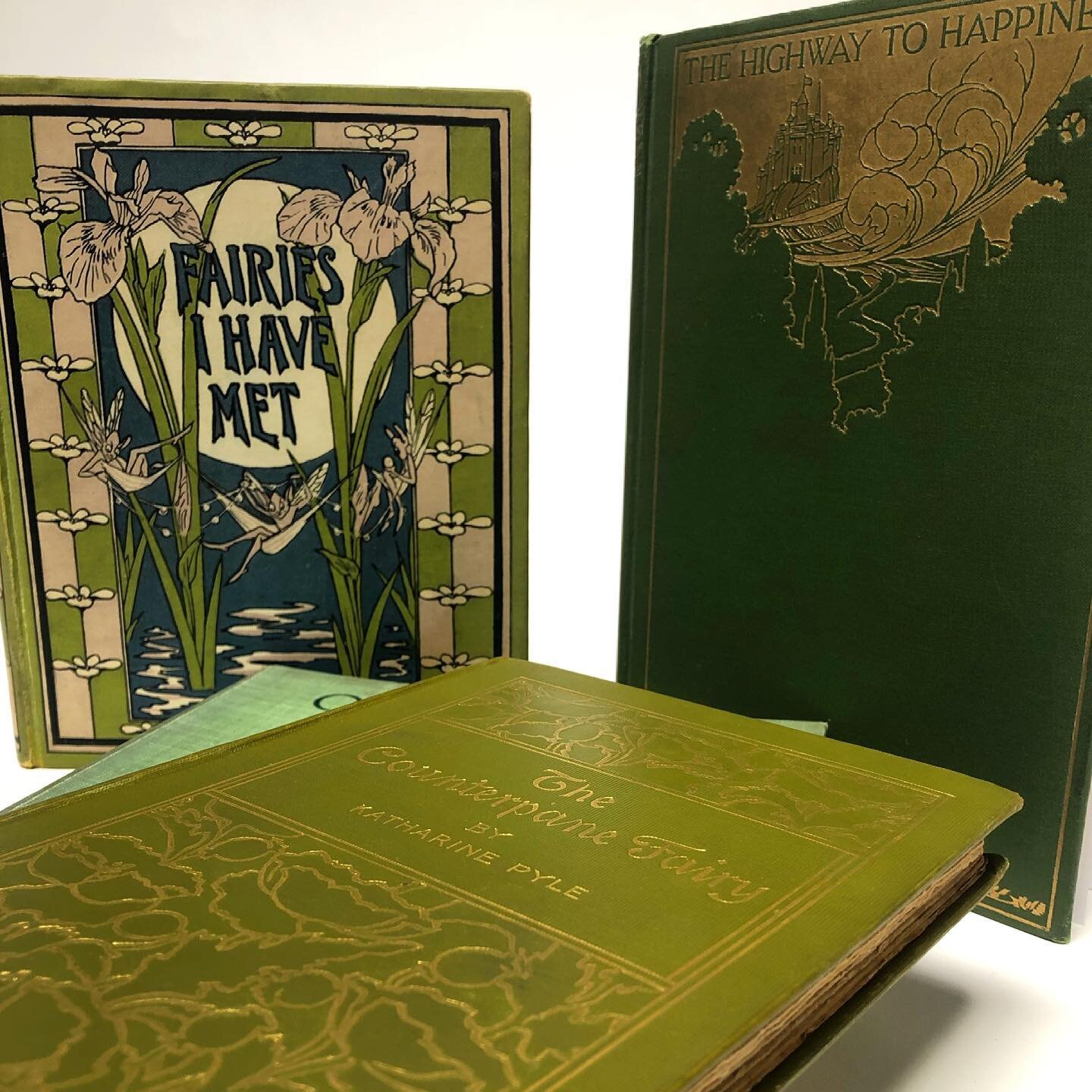 Can&rsquo;t pinch THIS book historian today! ☘️ Happy St. Patrick&rsquo;s Day from some of the green books of @typepunchmatrix 💚 It&rsquo;s amazing how bright old books can be... it can be hard to imagine when you see old photos of stiff Victorians,