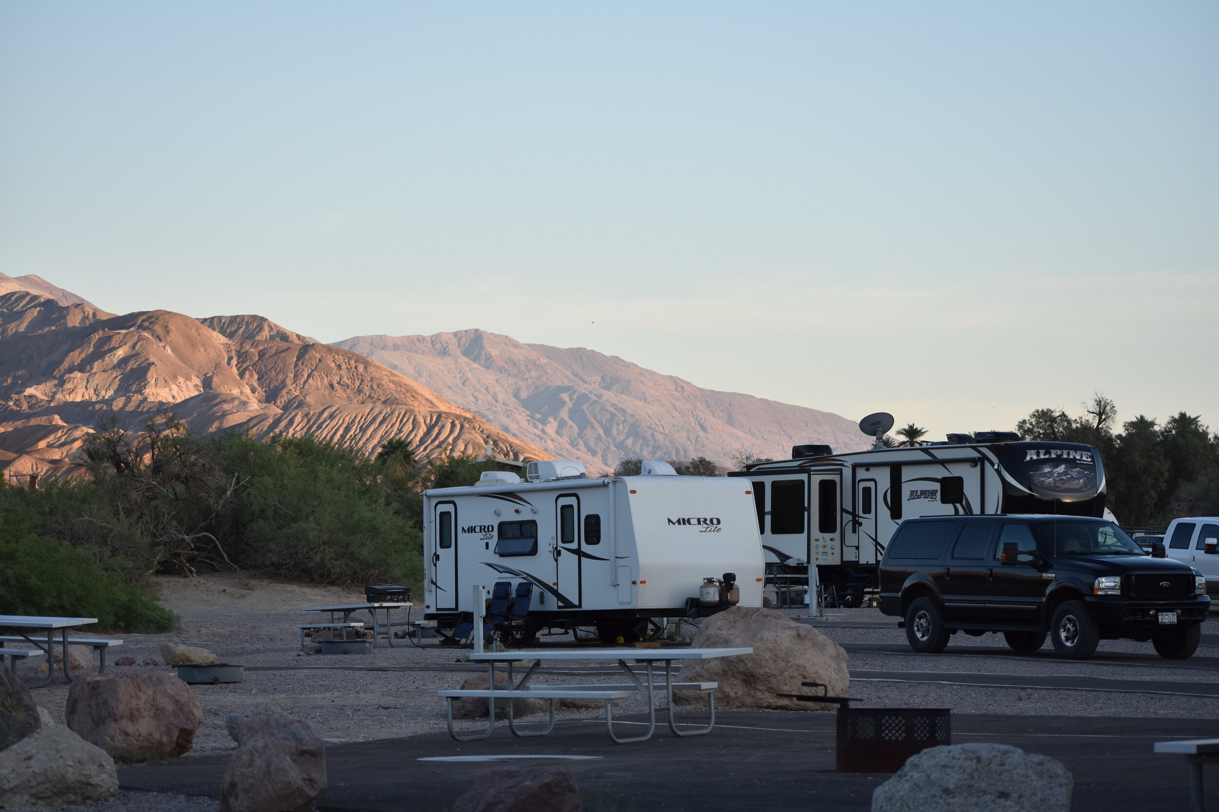  Our site at Furnace Creek Campground. One of a handful of full hookup sites in the park. 