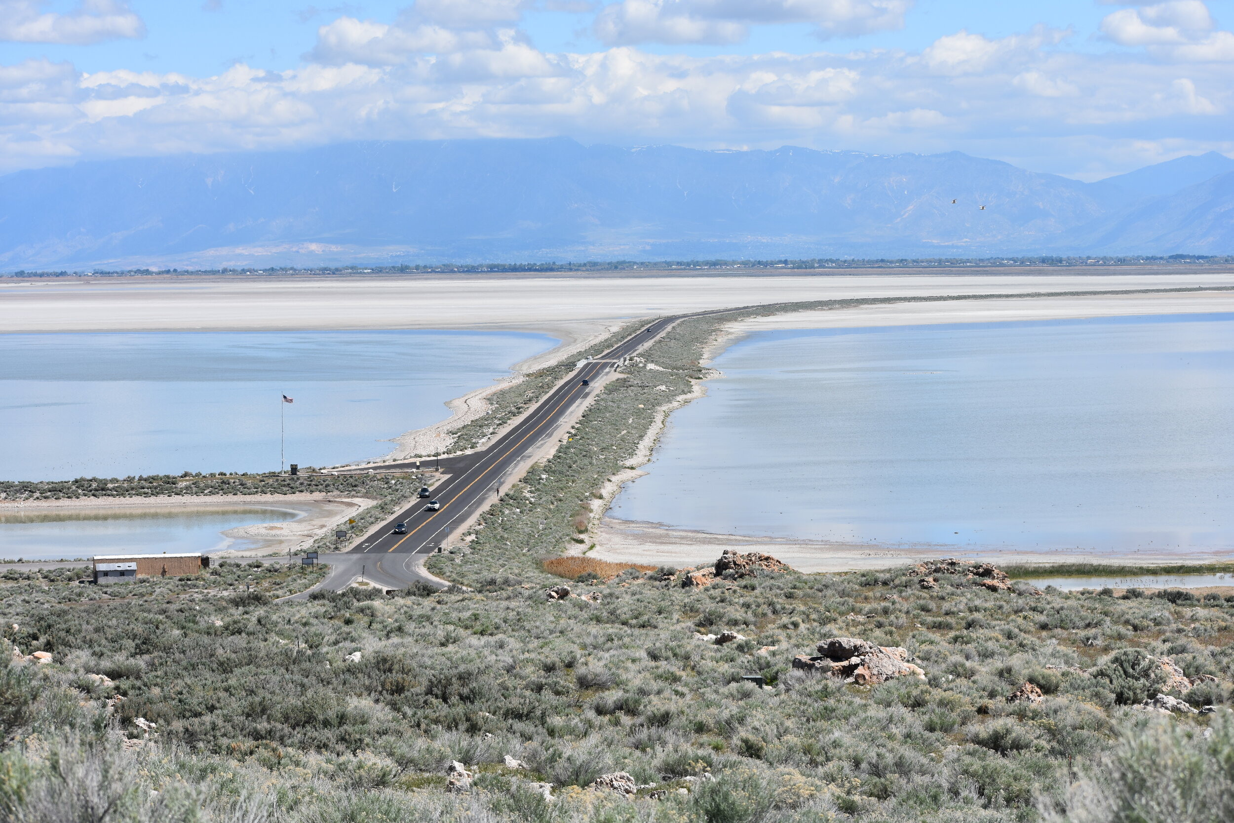  The causeway onto Antelope Island is 7.2 miles long and was built in 1963 